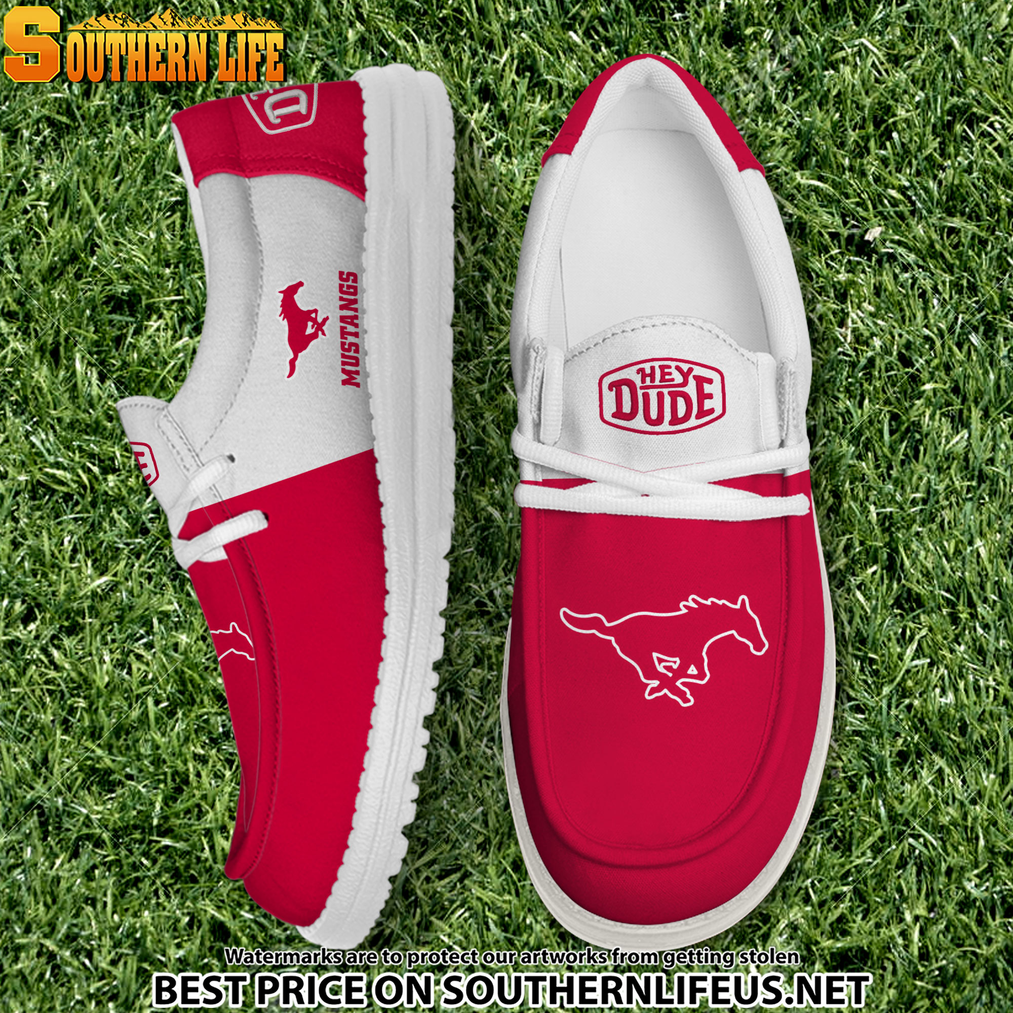 footwearelite smu mustangs custom name hey dude shoes enbtk