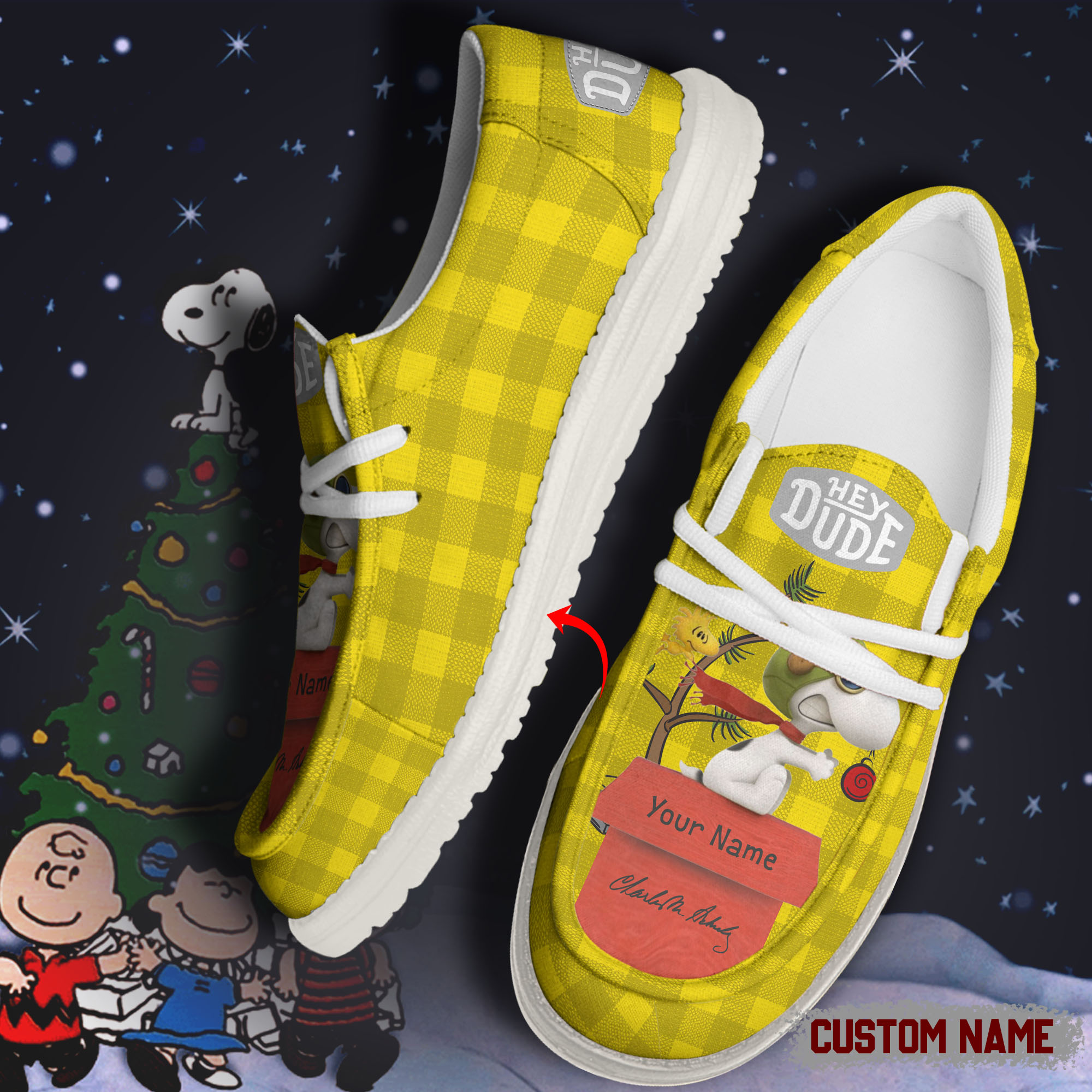 footwearelite snoopy custom name hey dude shoes kwftp