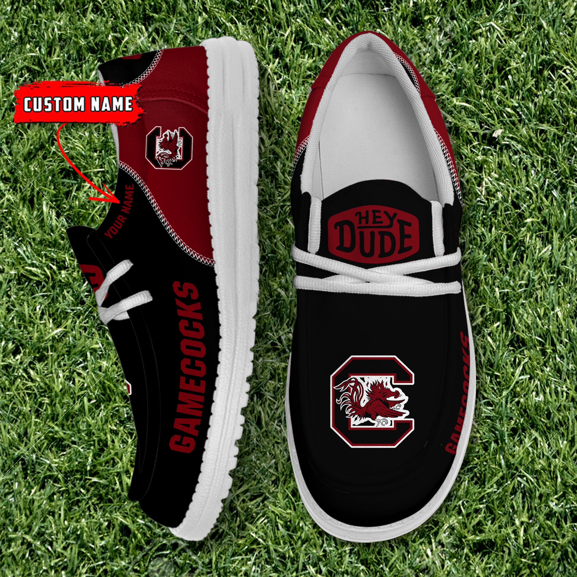 footwearelite south carolina gamecocks custom name hey dude shoes 3msjy