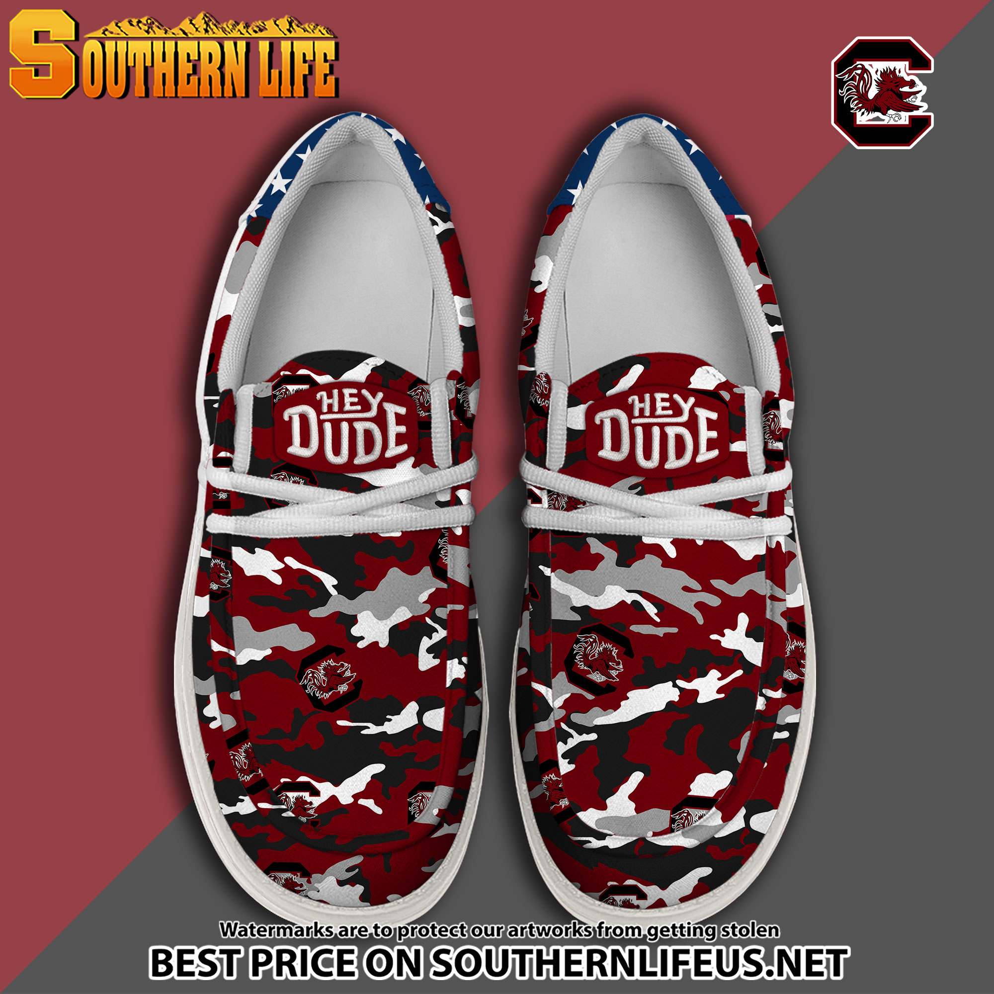 footwearelite south carolina gamecocks custom name hey dude shoes laxu4