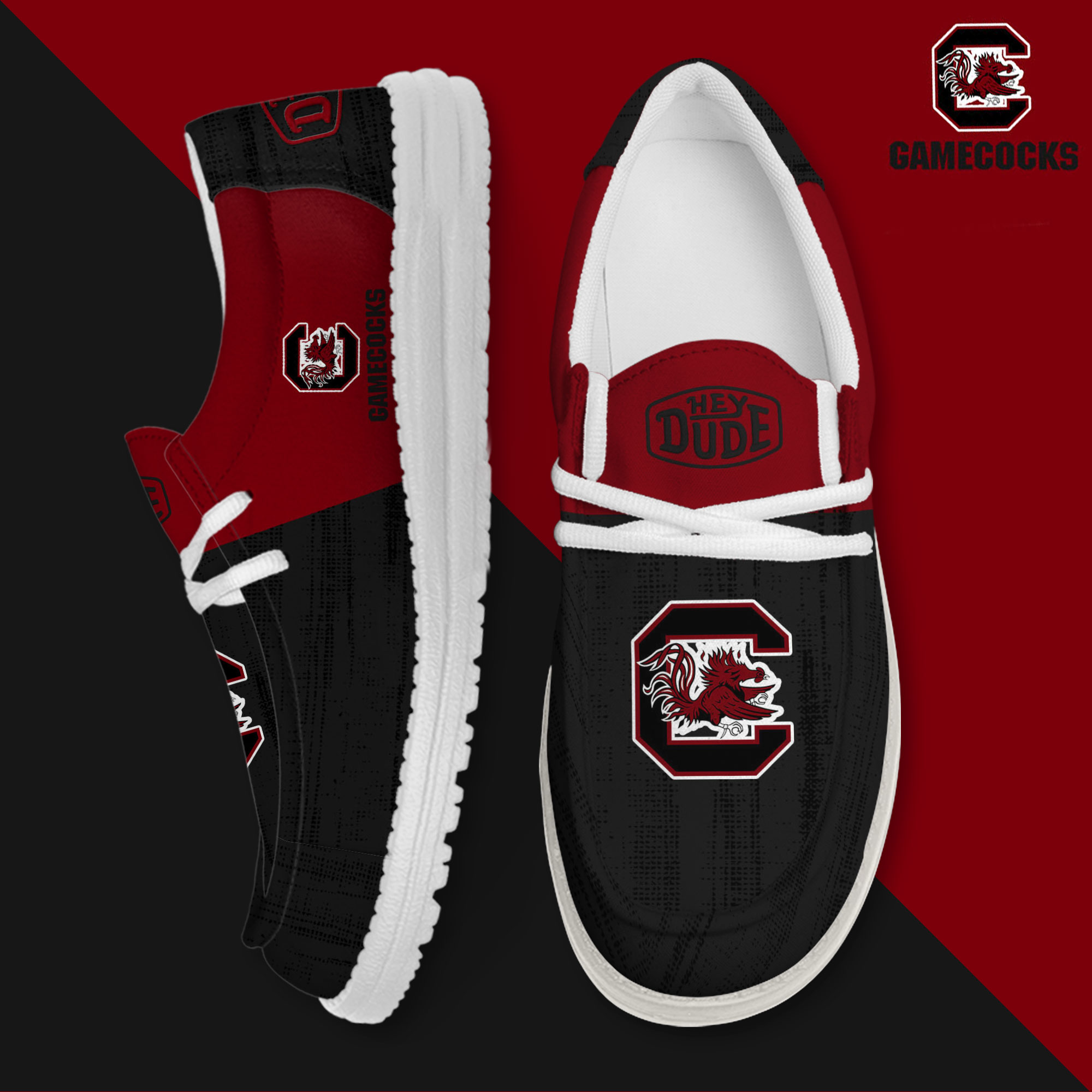 footwearelite south carolina gamecocks custom name hey dude shoes nzn6p