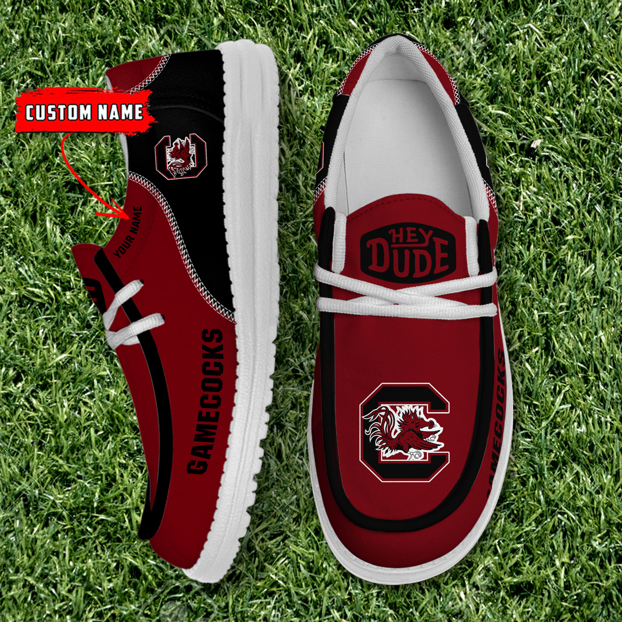 footwearelite south carolina gamecocks custom name hey dude shoes slbnz