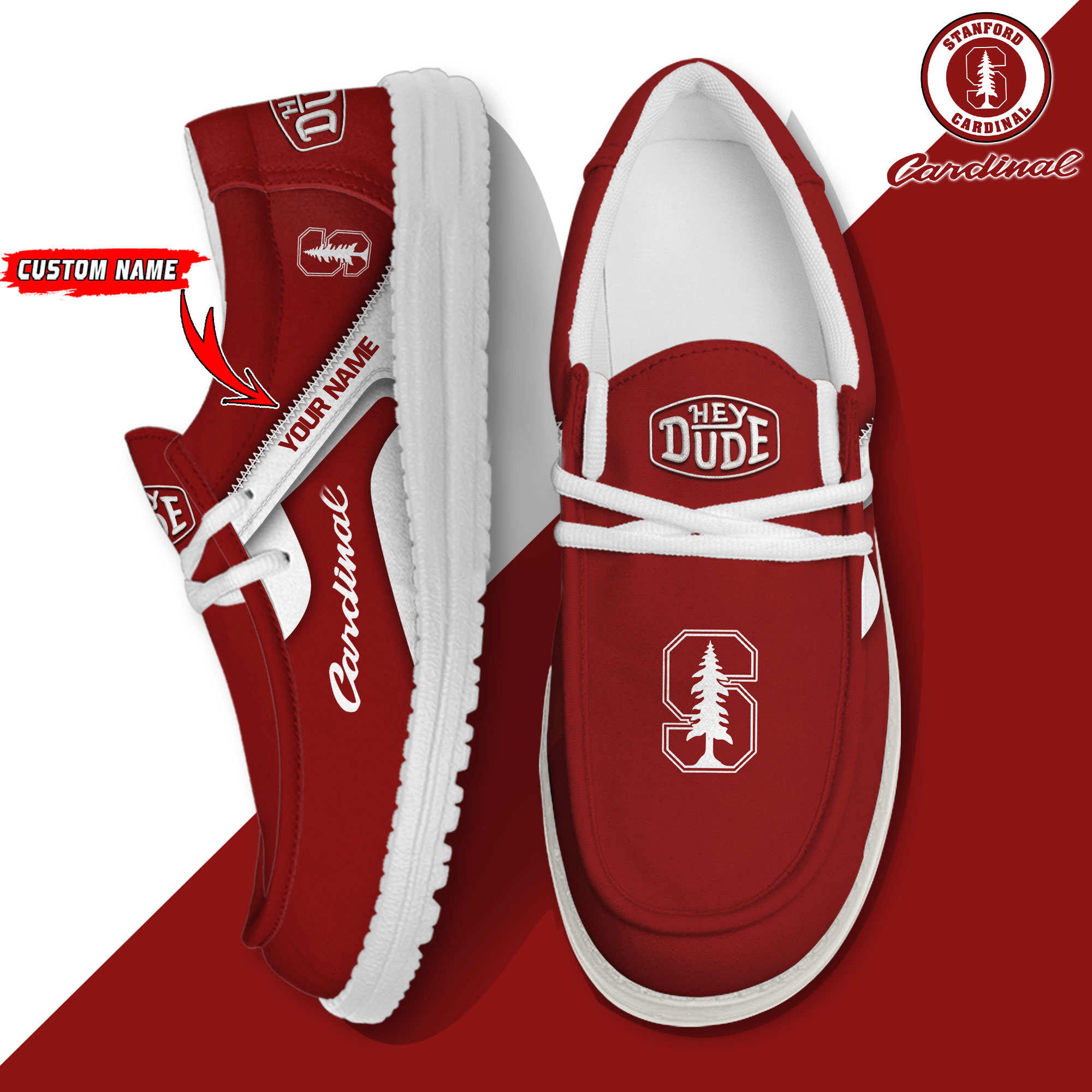 footwearelite stanford cardinal custom name hey dude shoes s0sdt