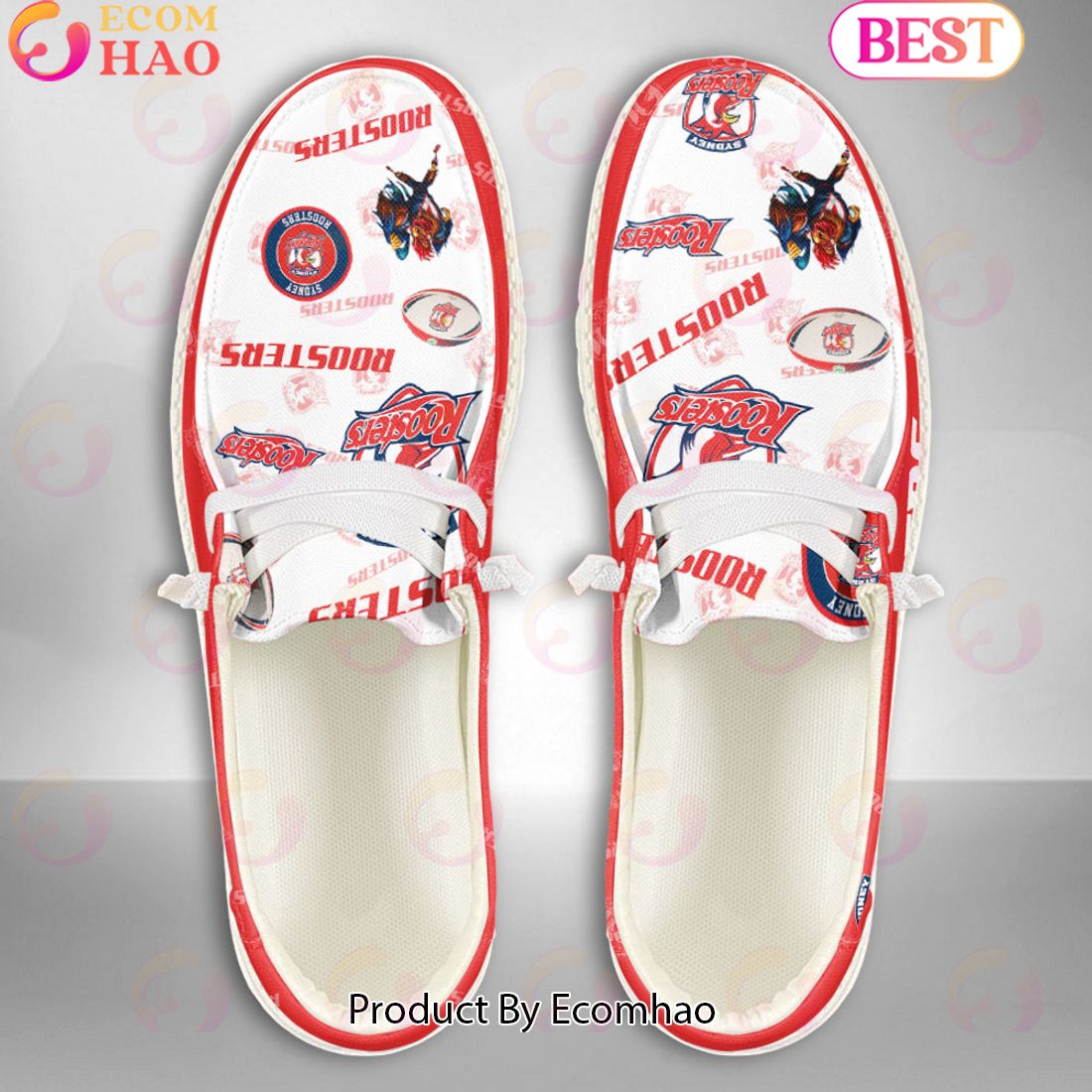 footwearelite sydney roosters custom name hey dude shoes sxr5z