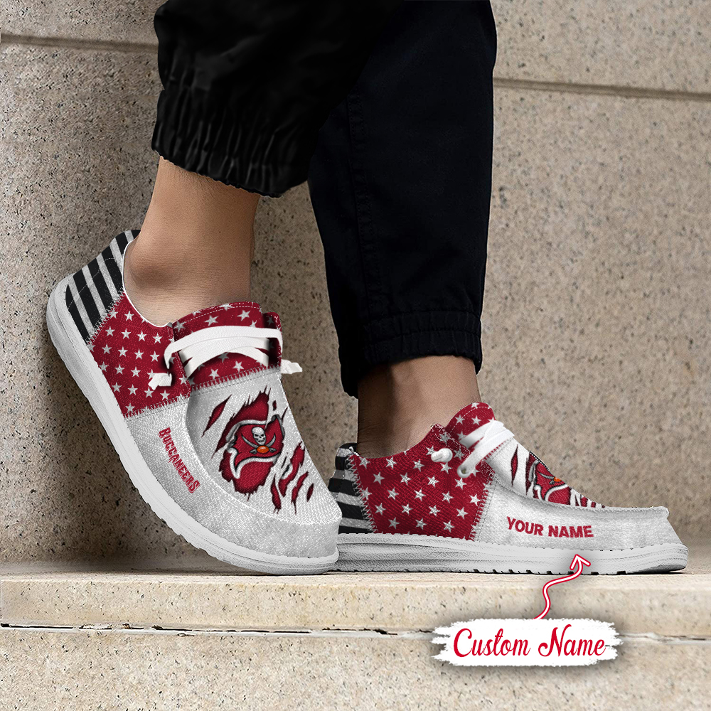 footwearelite tampa bay buccaneers custom name hey dude shoes klghz