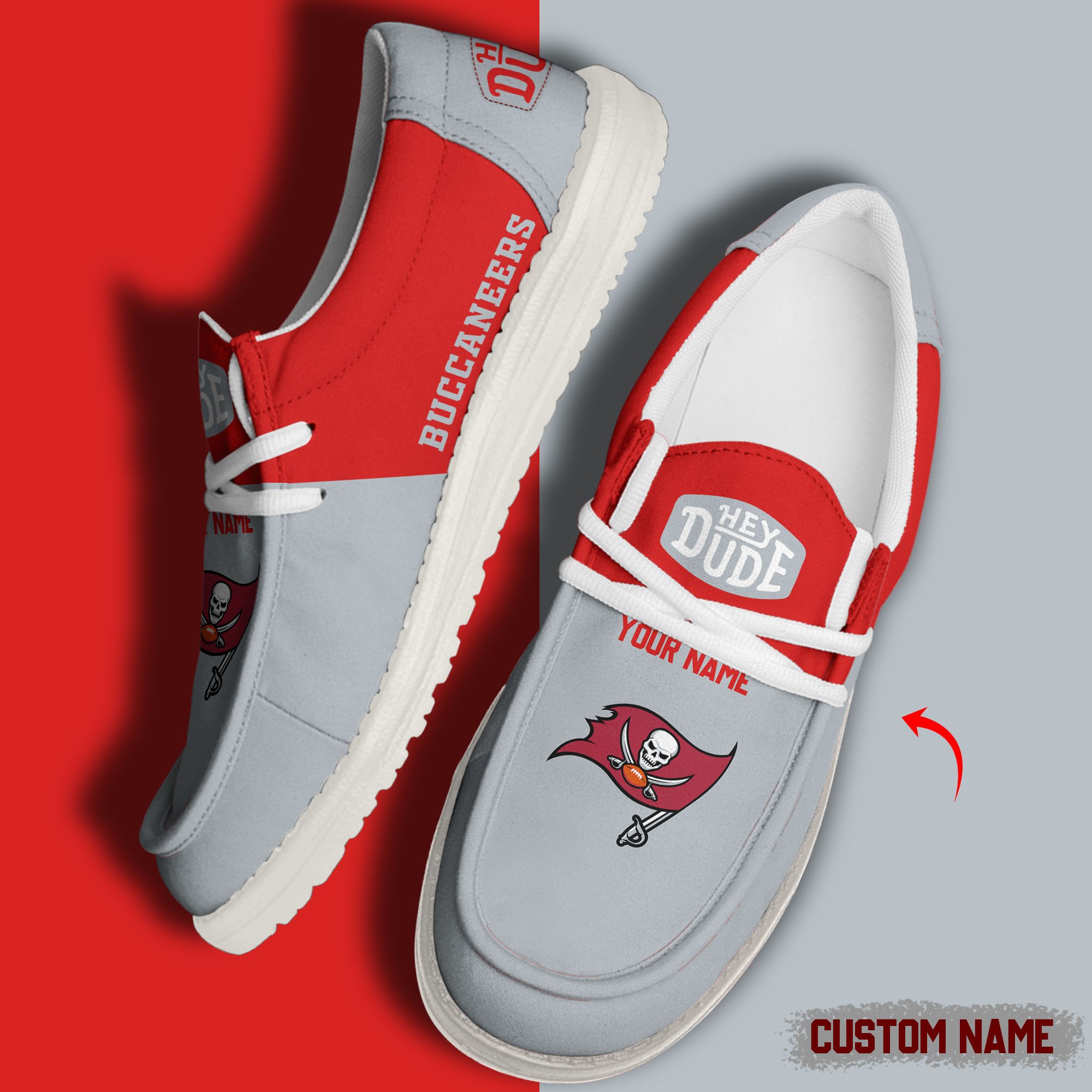 footwearelite tampa bay buccaneers custom name hey dude shoes nhgdt