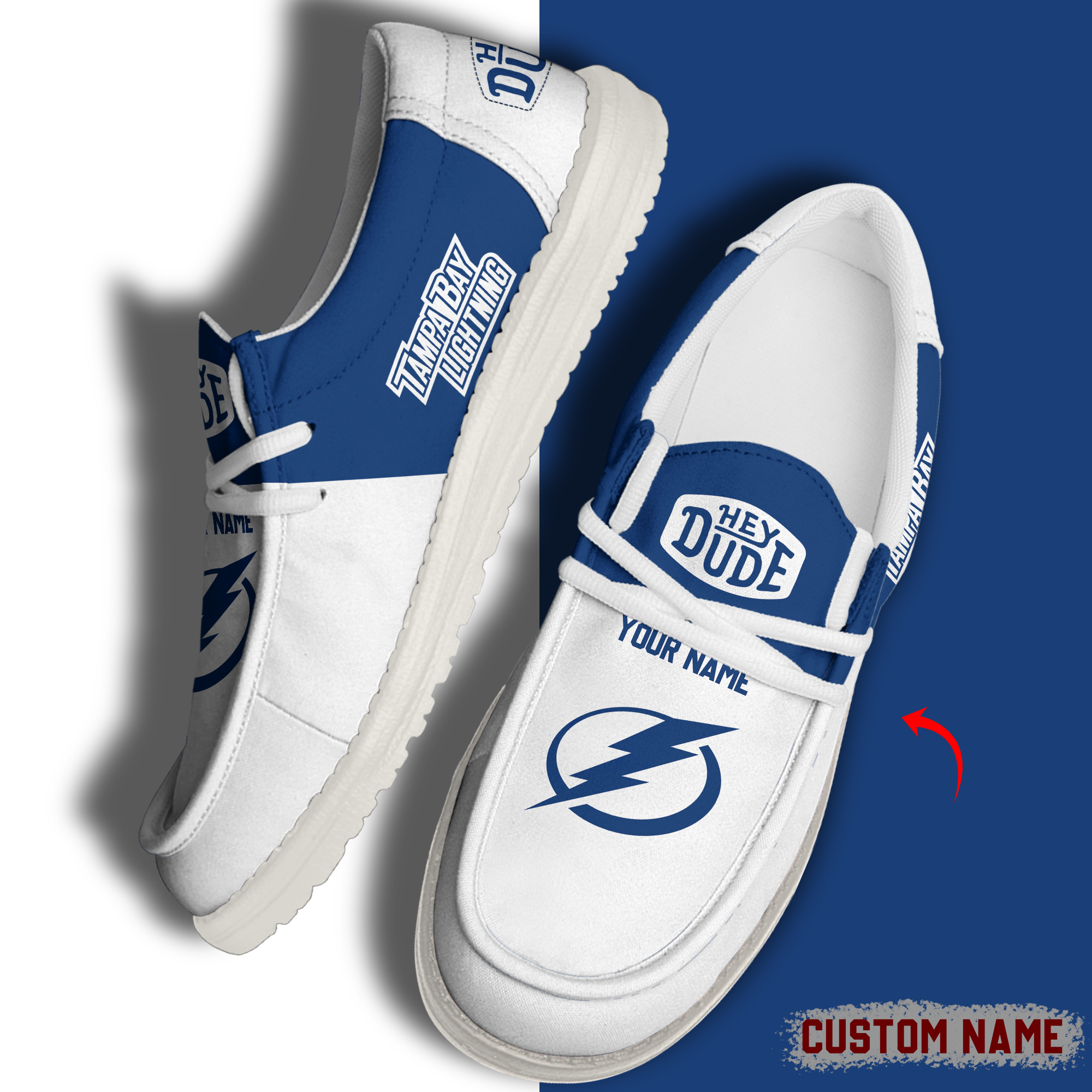 footwearelite tampa bay lightning custom name hey dude shoes wqn0l