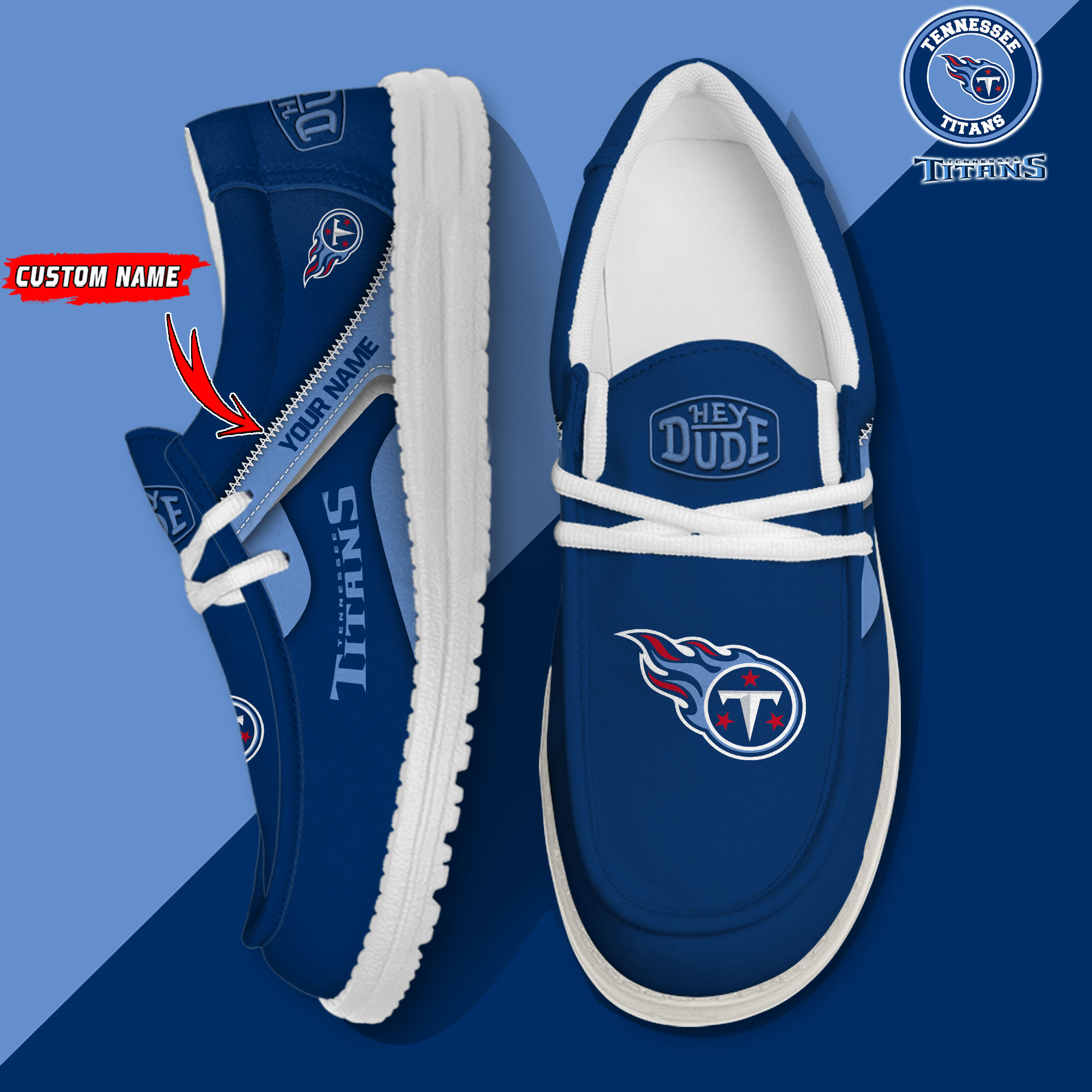 footwearelite tennessee titans custom name hey dude shoes 9v8yp