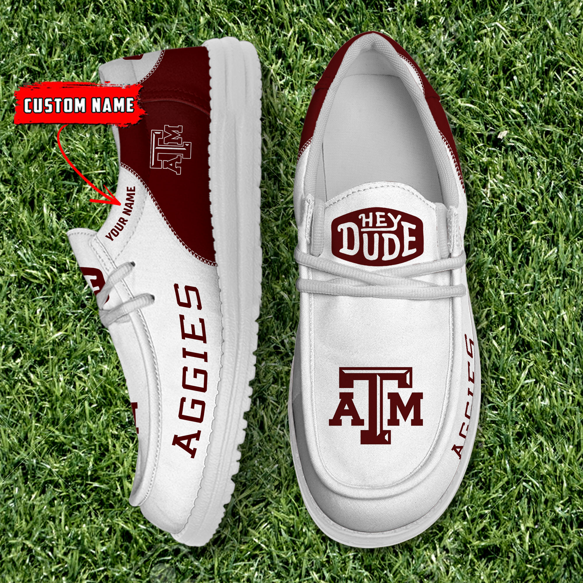 footwearelite texas am aggies custom name hey dude shoes hb8uq