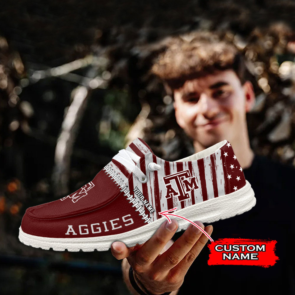 footwearelite texas am aggies custom name hey dude shoes ptgxe