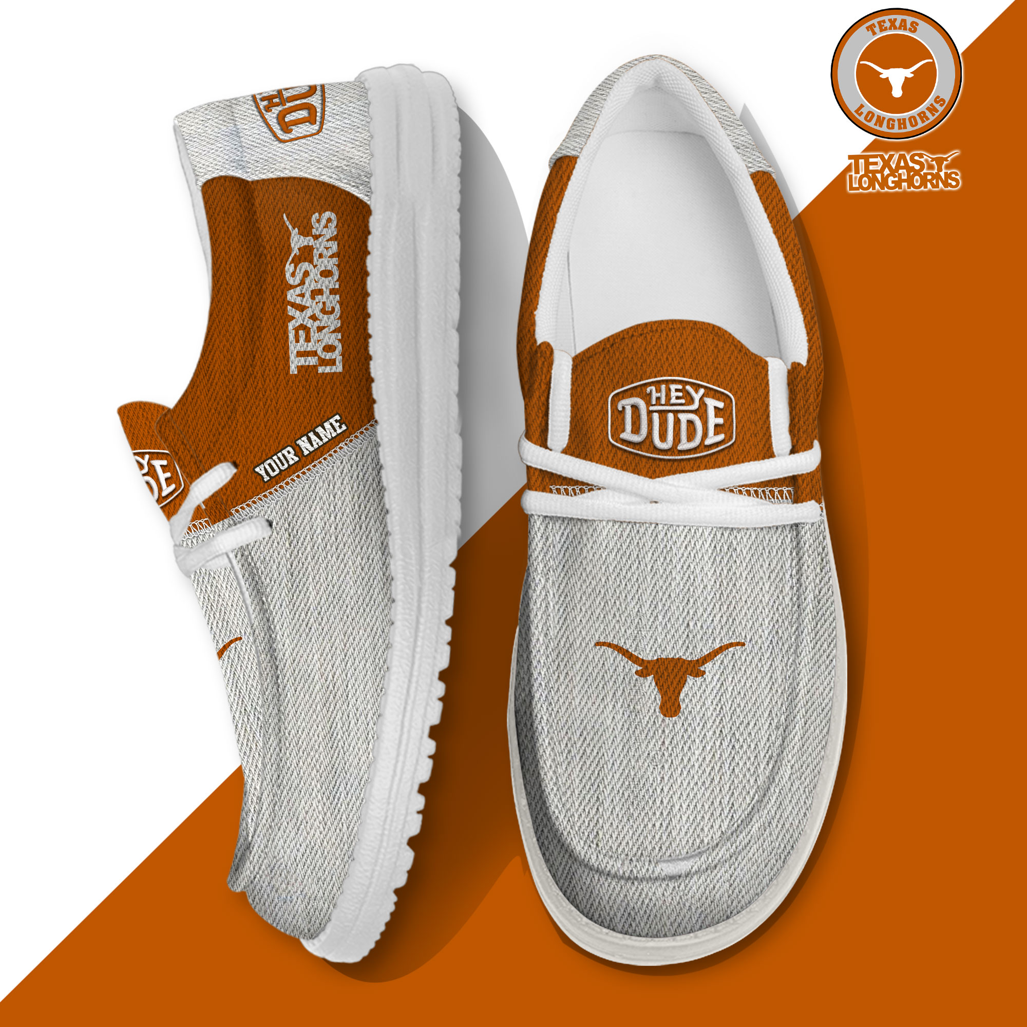 footwearelite texas longhorns custom name hey dude shoes 2xzzr