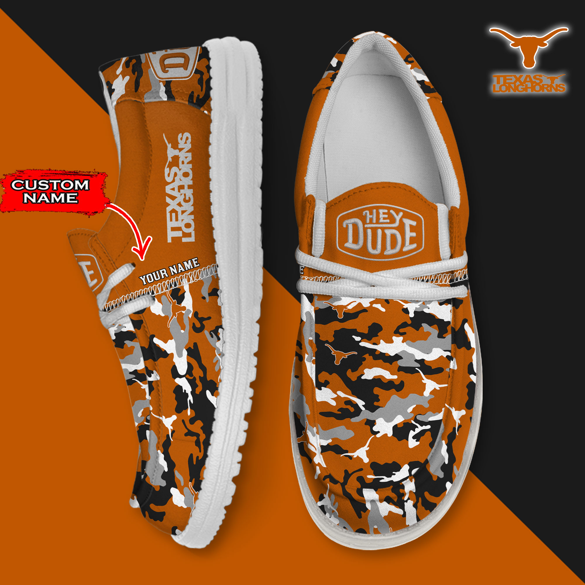 footwearelite texas longhorns custom name hey dude shoes rrqdw