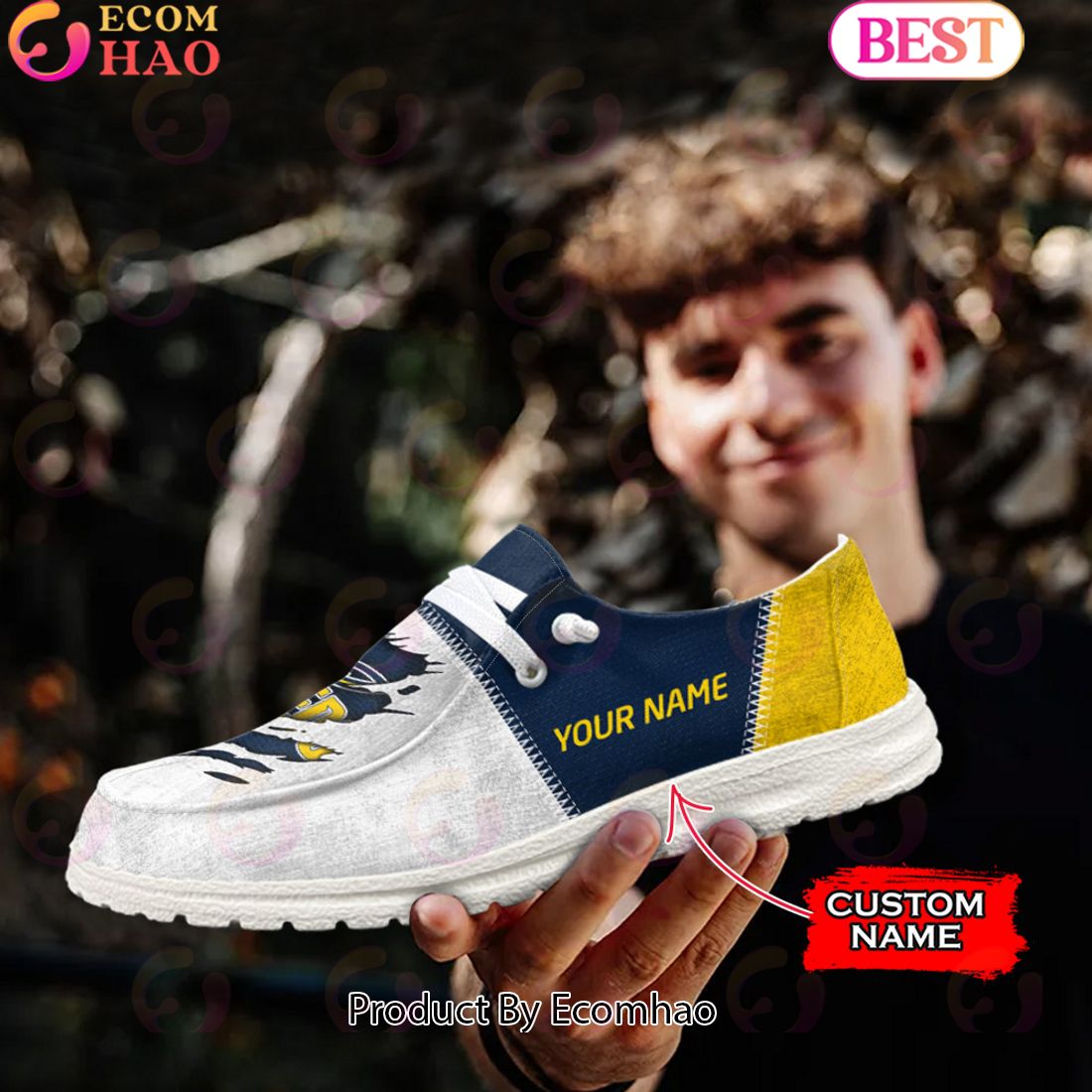 footwearelite toledo rockets custom name hey dude shoes ccmdg