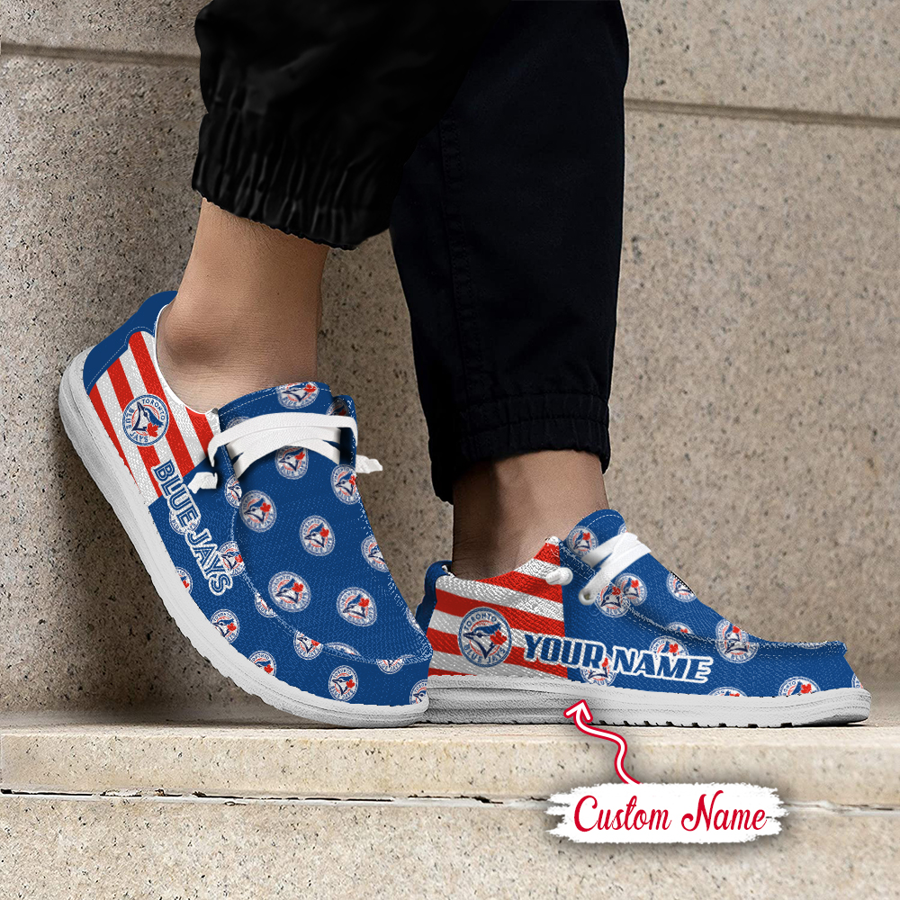 footwearelite toronto blue jays custom name hey dude shoes 2pwhf