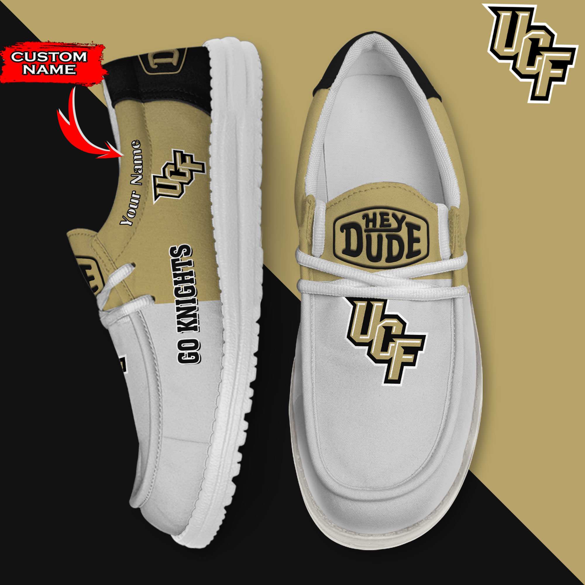 footwearelite ucf knights custom name hey dude shoes dbscz