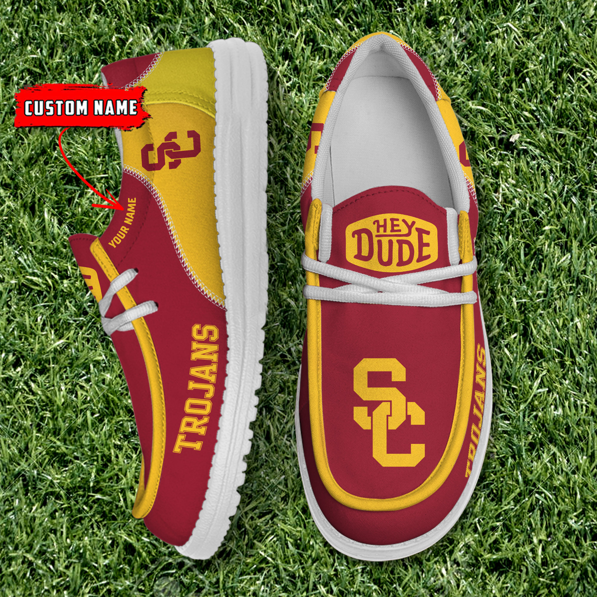 footwearelite usc trojans custom name hey dude shoes ic4bv