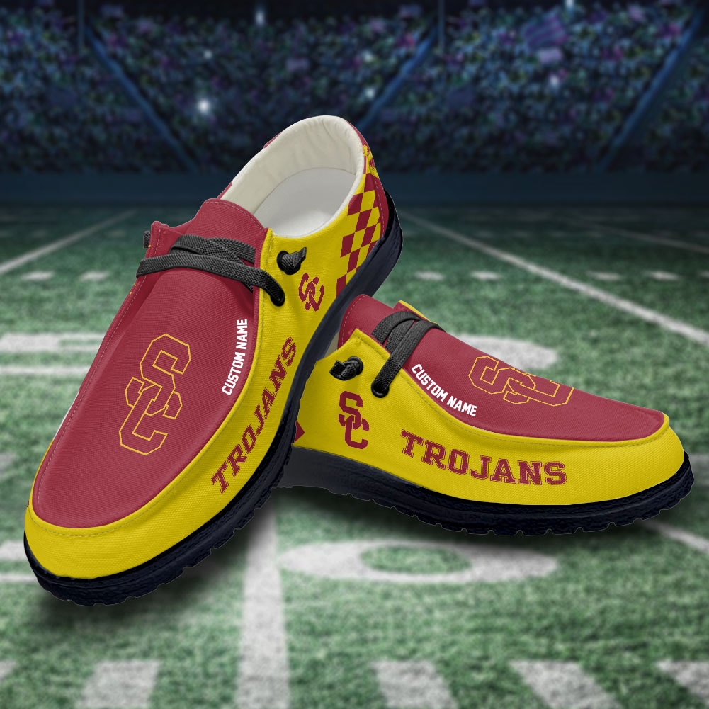 footwearelite usc trojans custom name hey dude shoes wkvcl