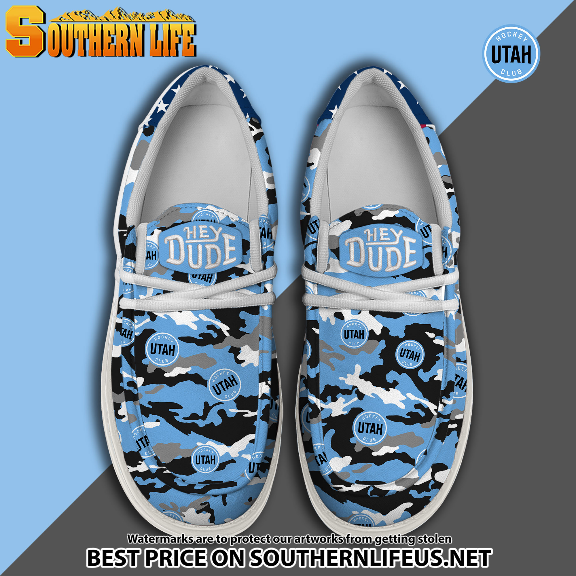 footwearelite utah hockey club custom name hey dude shoes iugtg