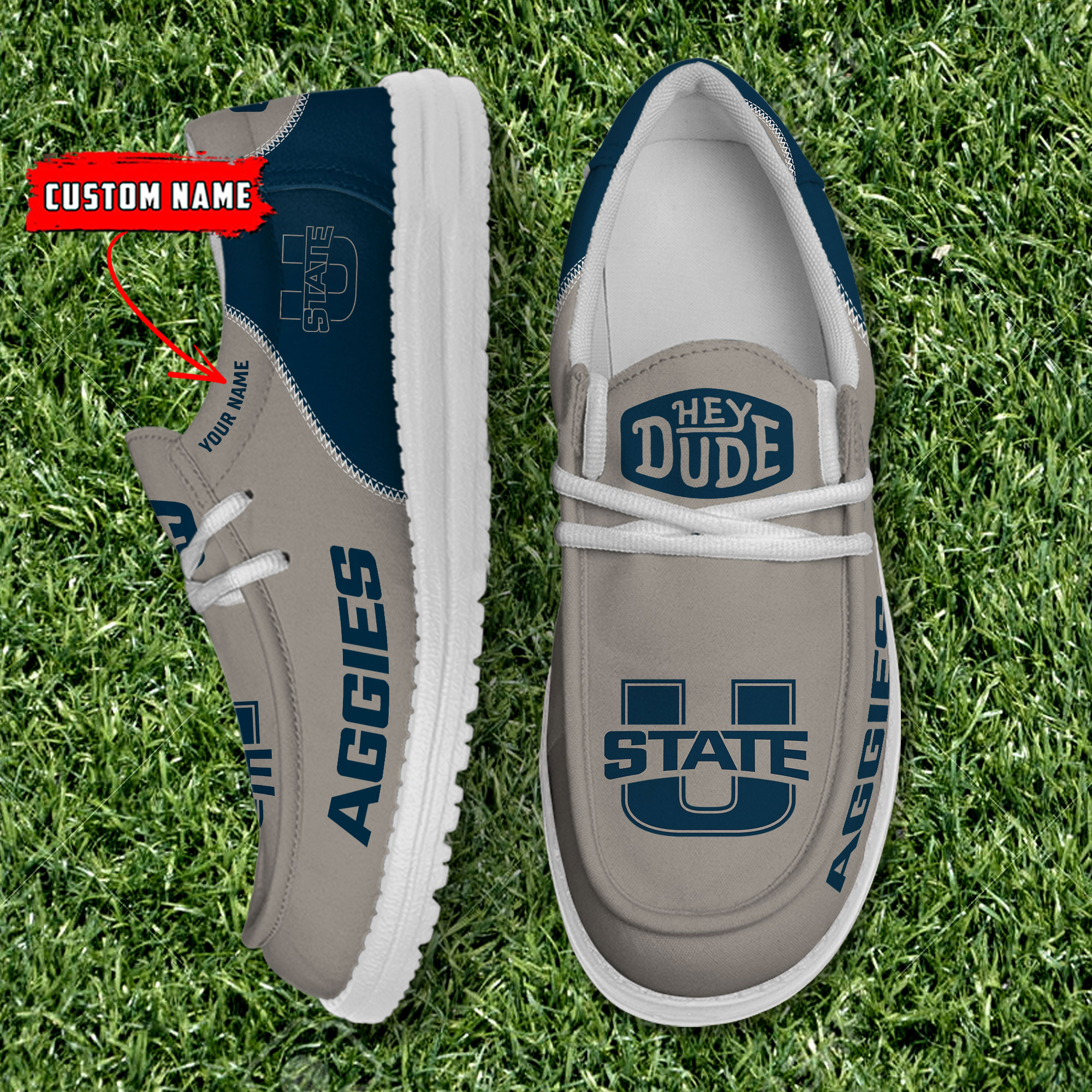 footwearelite utah state aggies custom name hey dude shoes tqla7