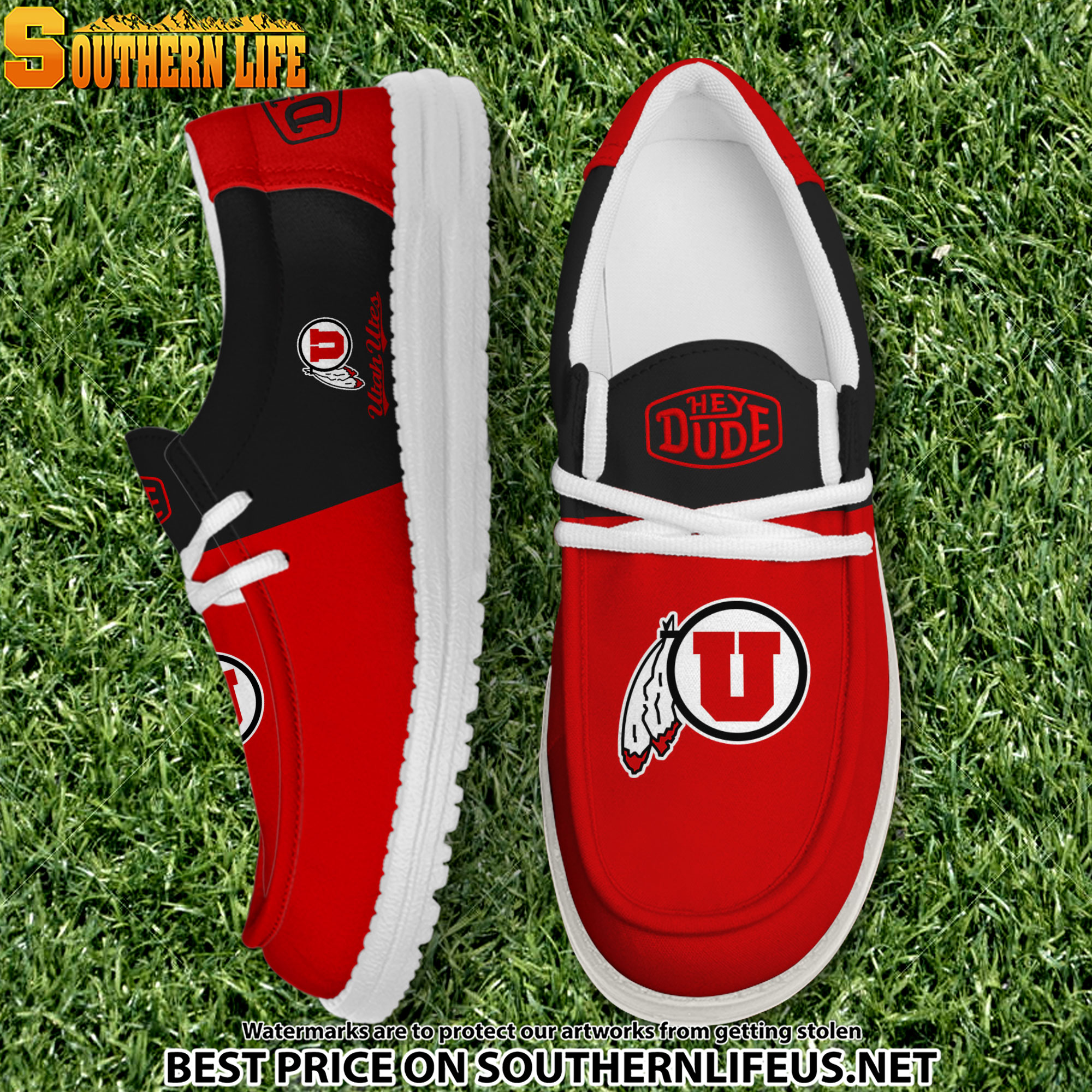 footwearelite utah utes custom name hey dude shoes gluux