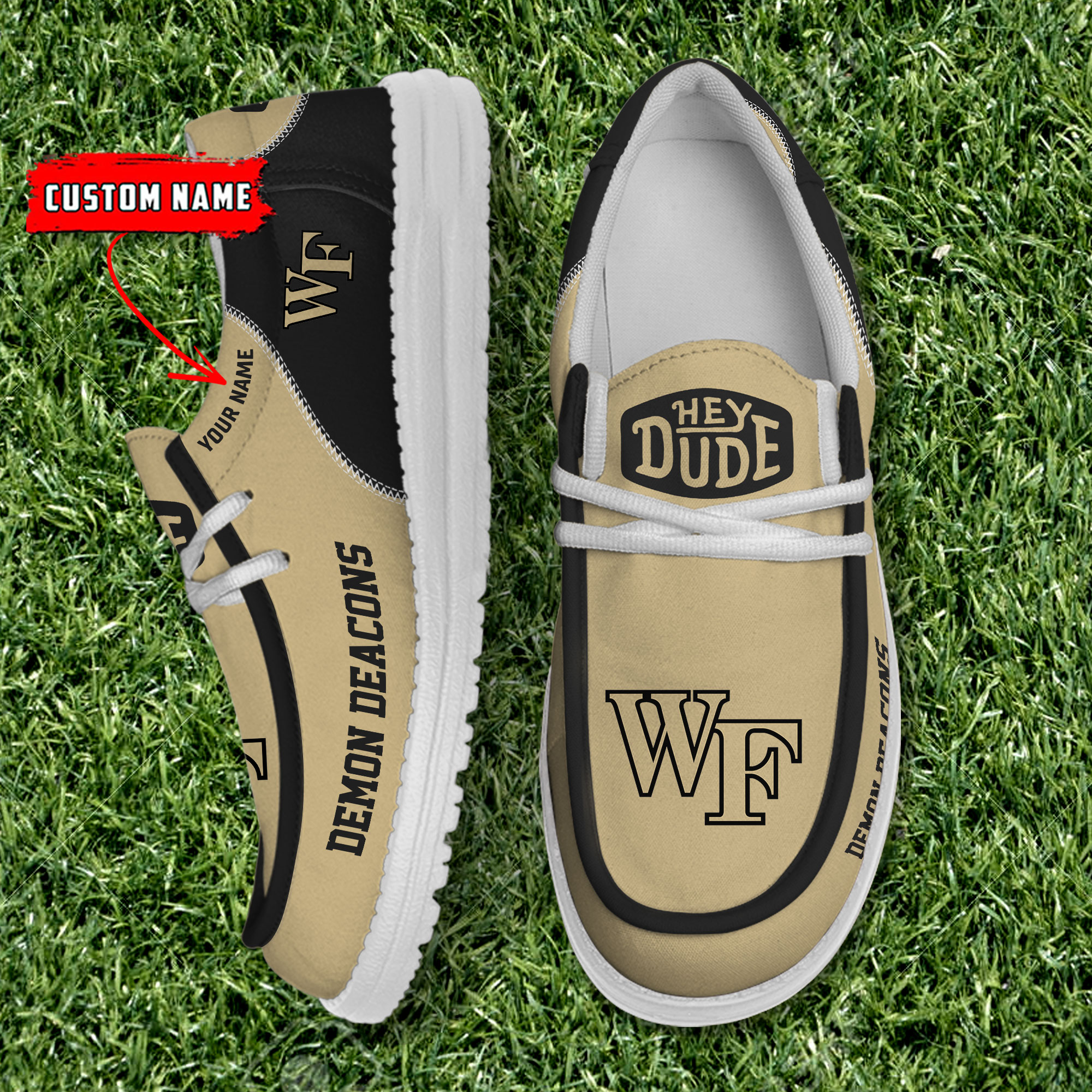 footwearelite wake forest demon deacons custom name hey dude shoes zwe6h