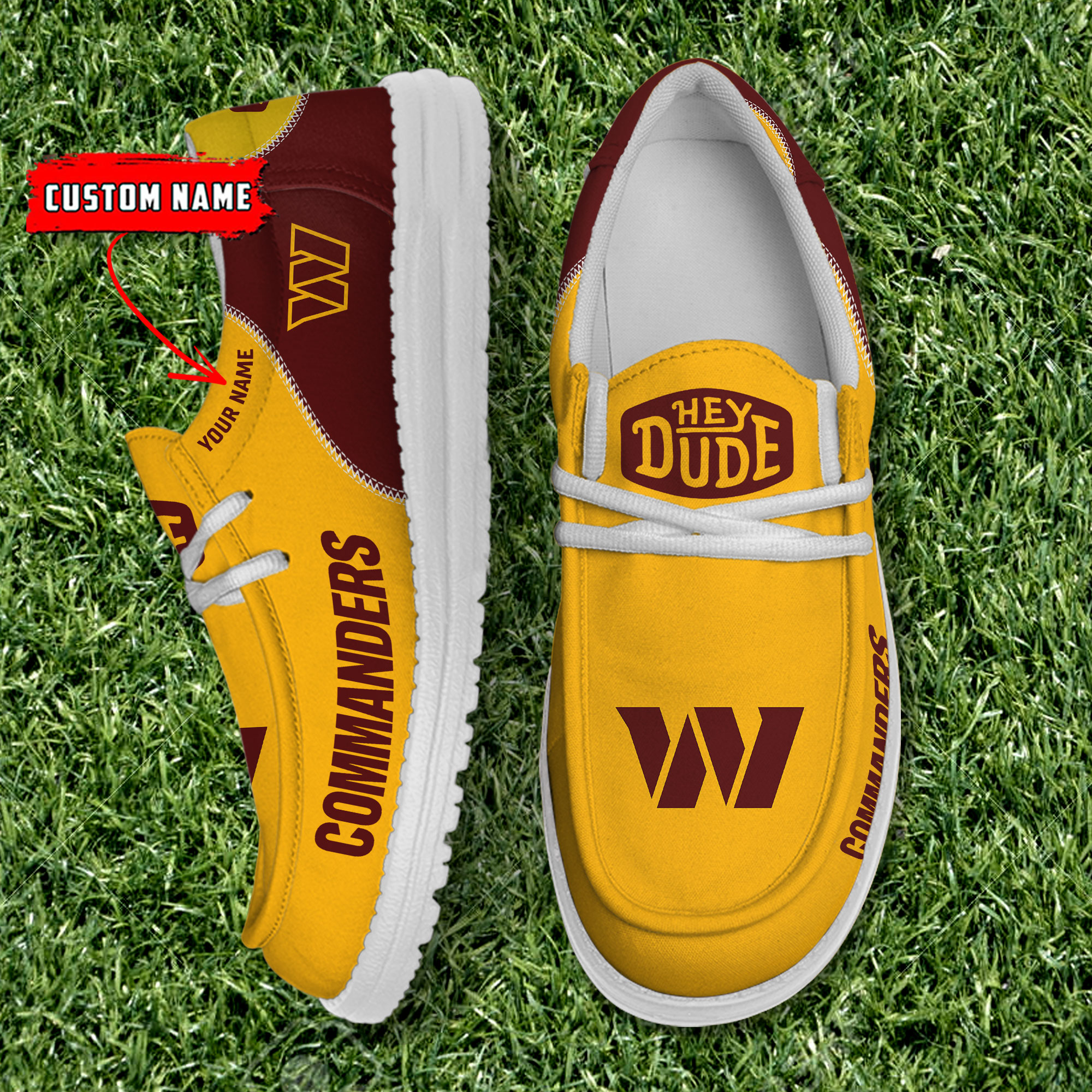 footwearelite washington commanders custom name hey dude shoes 249ir