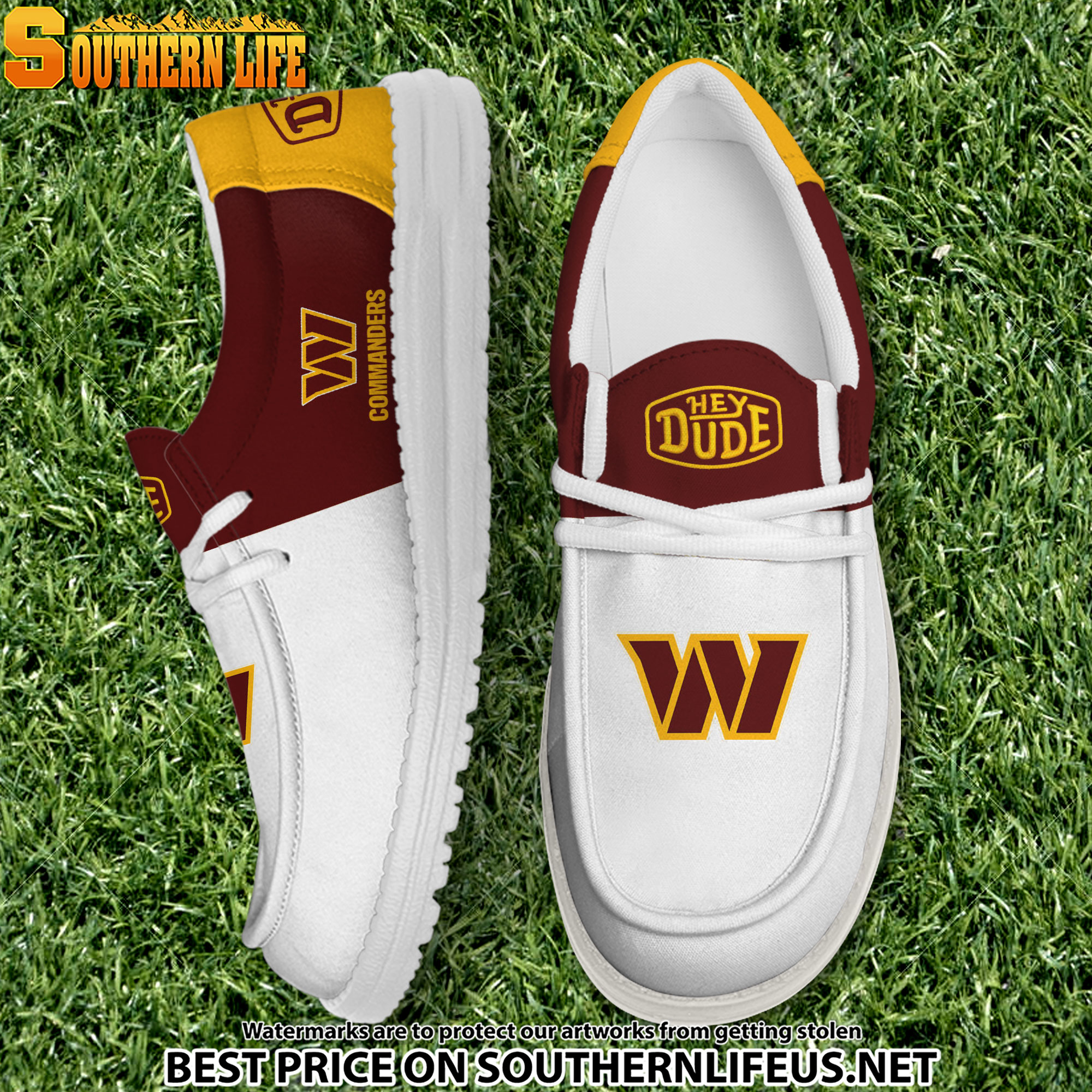 footwearelite washington commanders custom name hey dude shoes 8obuw