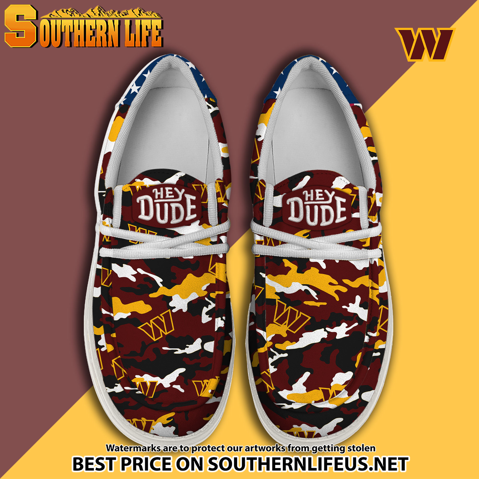 footwearelite washington commanders custom name hey dude shoes hudzv