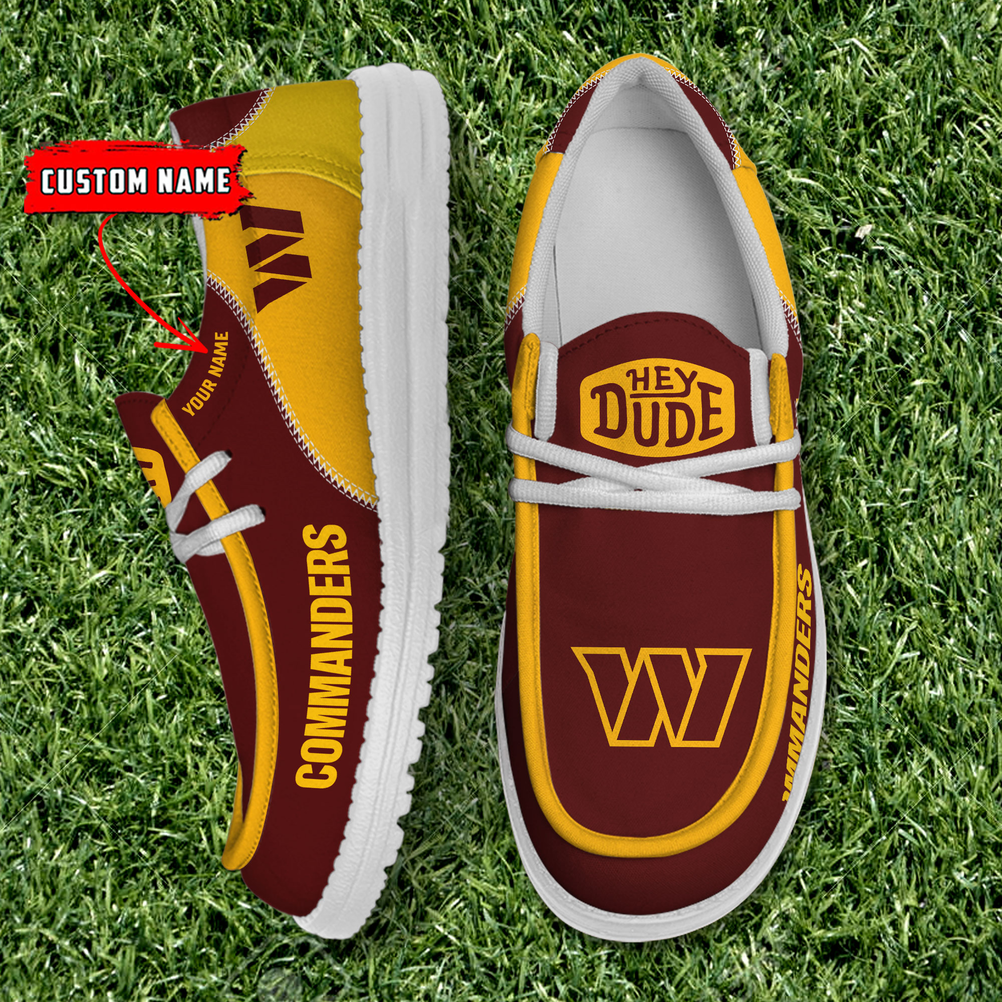 footwearelite washington commanders custom name hey dude shoes owdm8