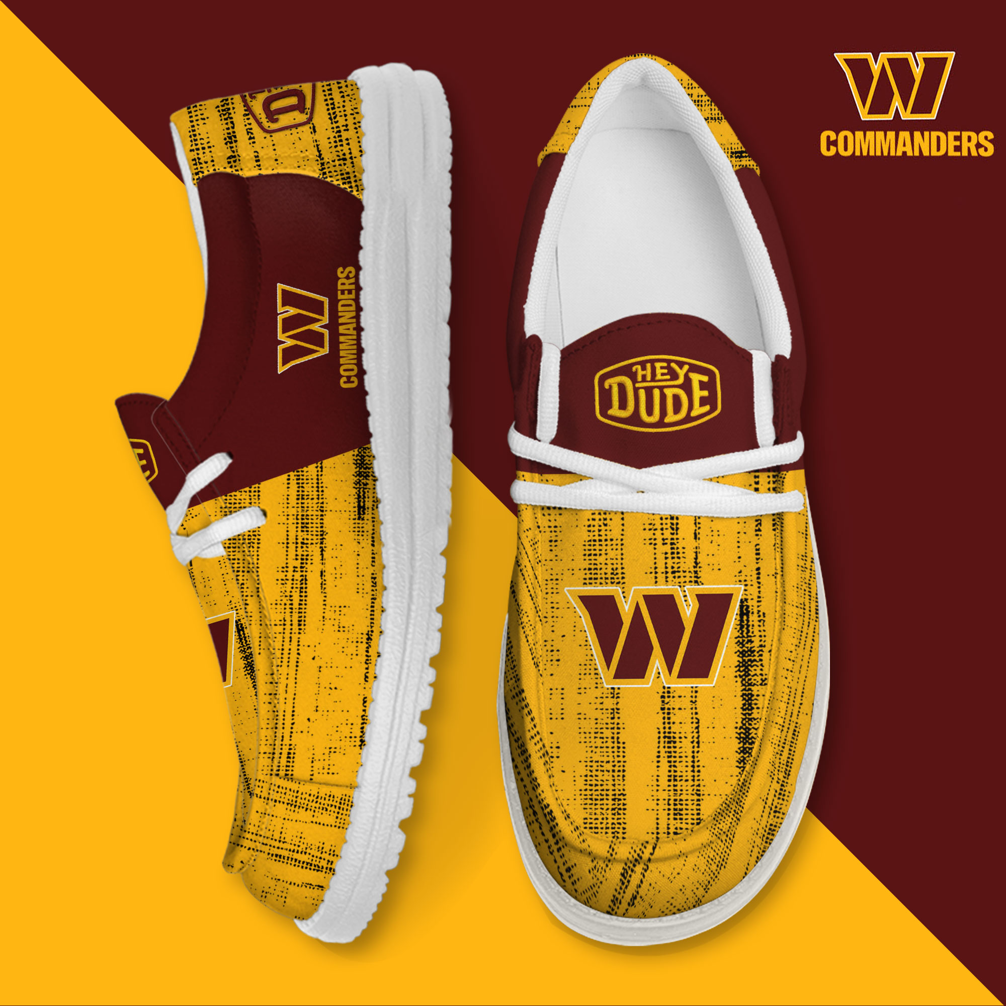 footwearelite washington commanders custom name hey dude shoes x7yeg