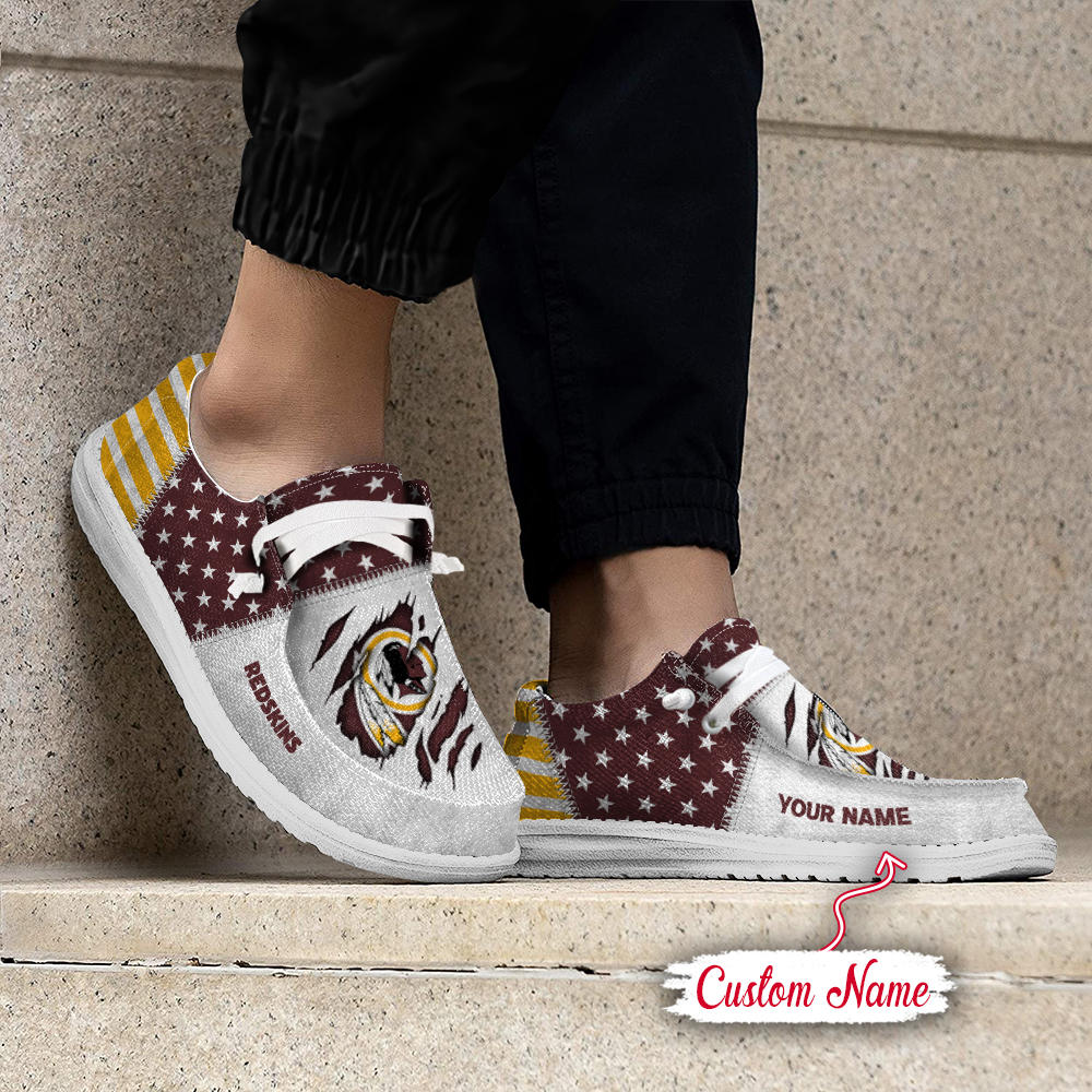 footwearelite washington redskins custom name hey dude shoes 0q25u