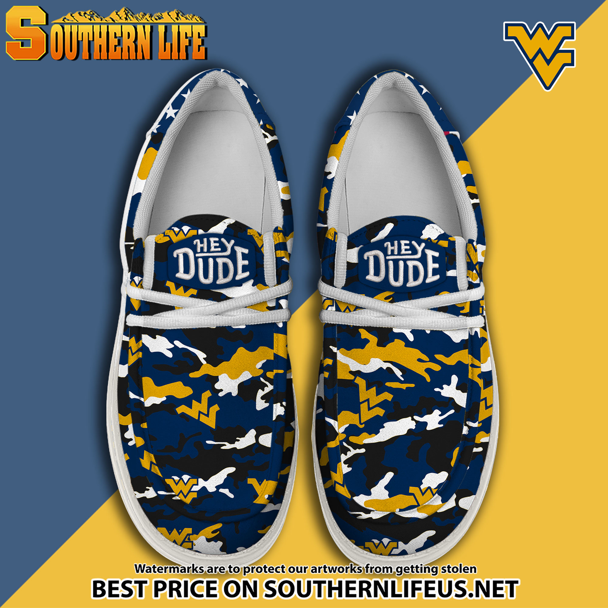 footwearelite west virginia mountaineers custom name hey dude shoes 2lwmb