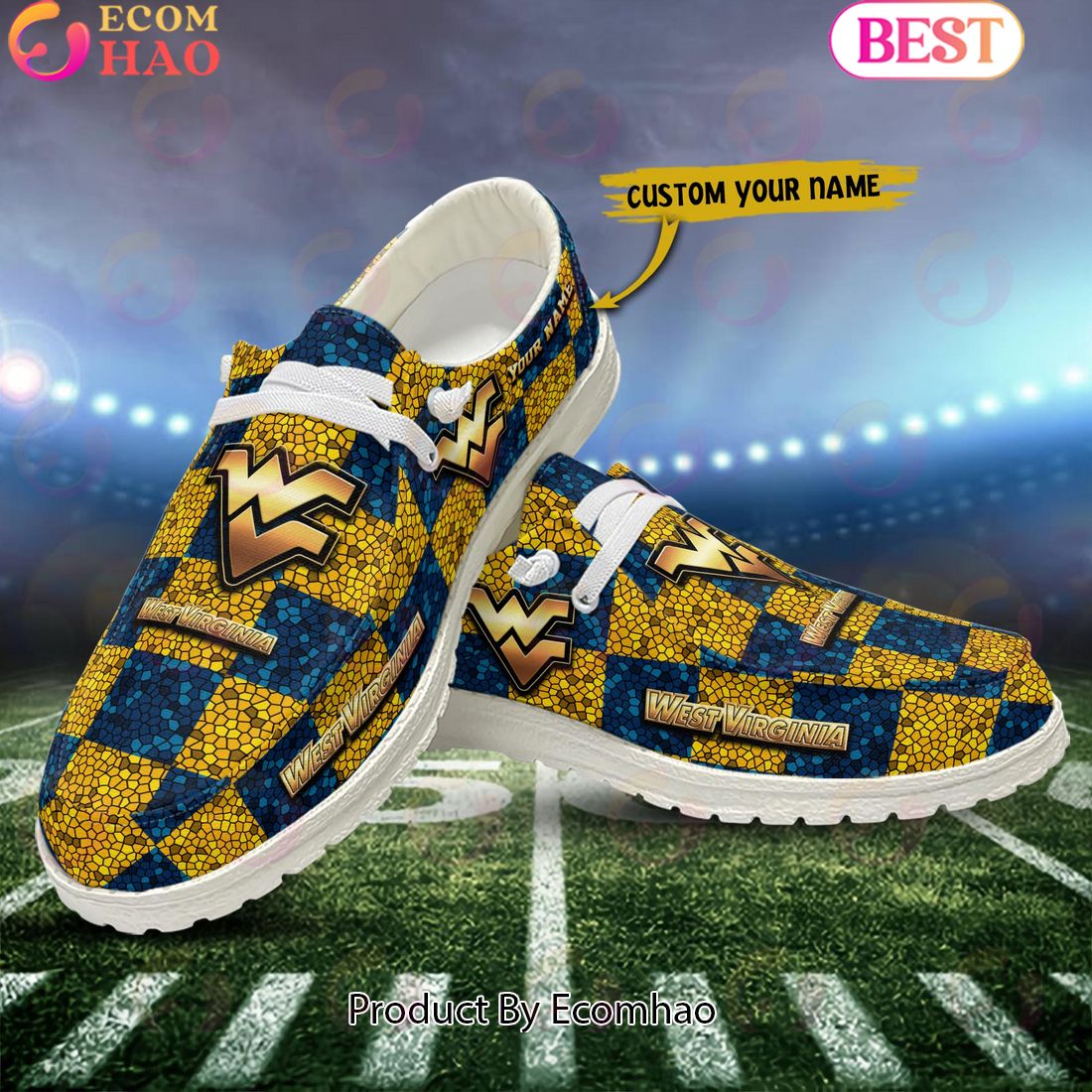 footwearelite west virginia mountaineers custom name hey dude shoes vaiwl