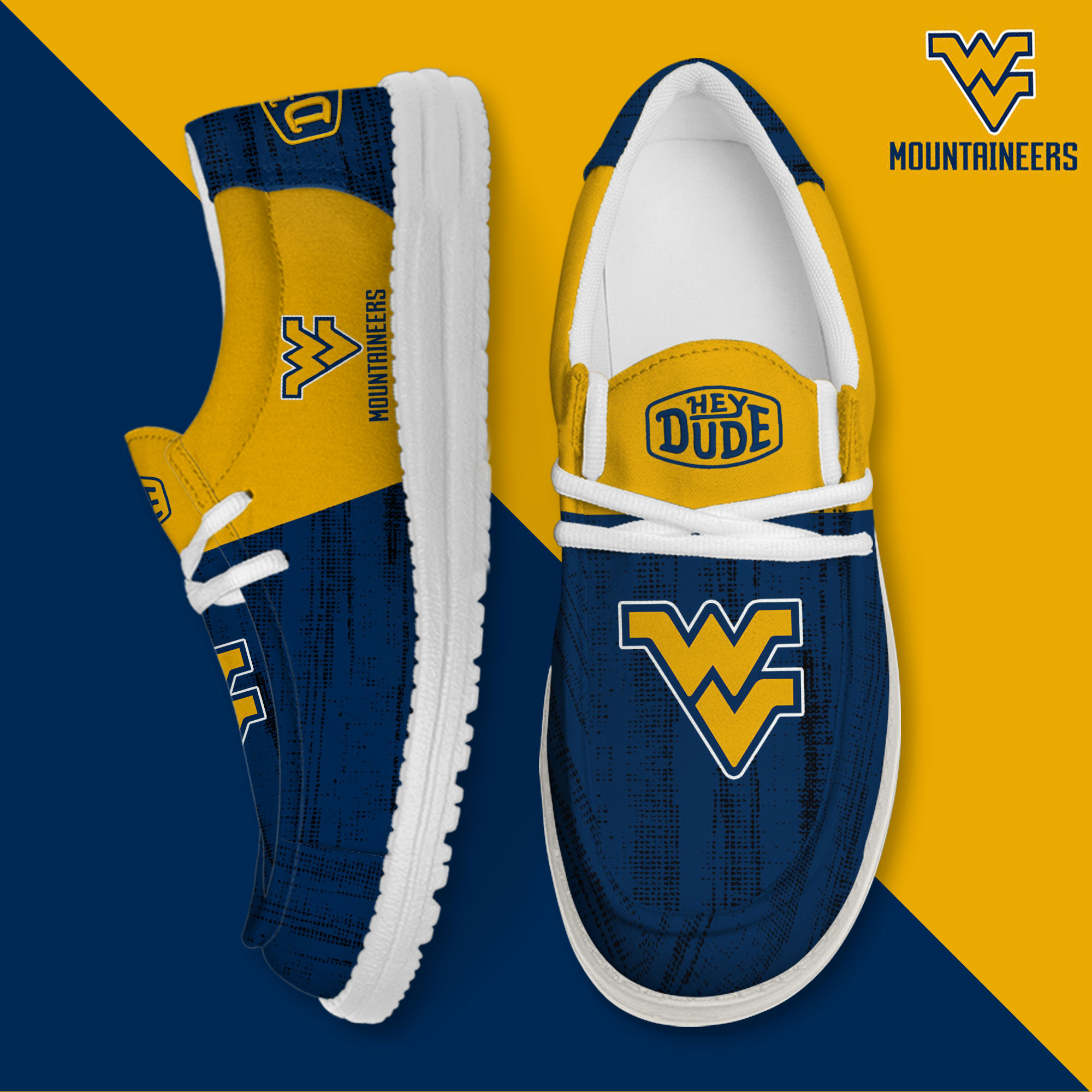 footwearelite west virginia mountaineers custom name hey dude shoes vtduc