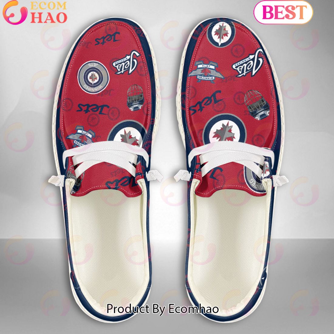 footwearelite winnipeg jets custom name hey dude shoes zhu9b