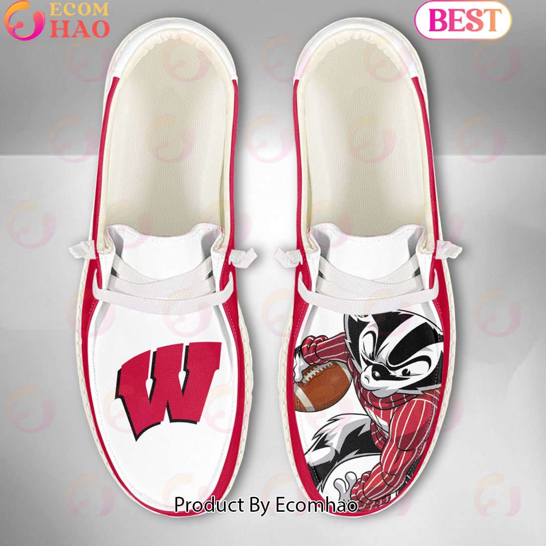 footwearelite wisconsin badgers custom name hey dude shoes iiyek