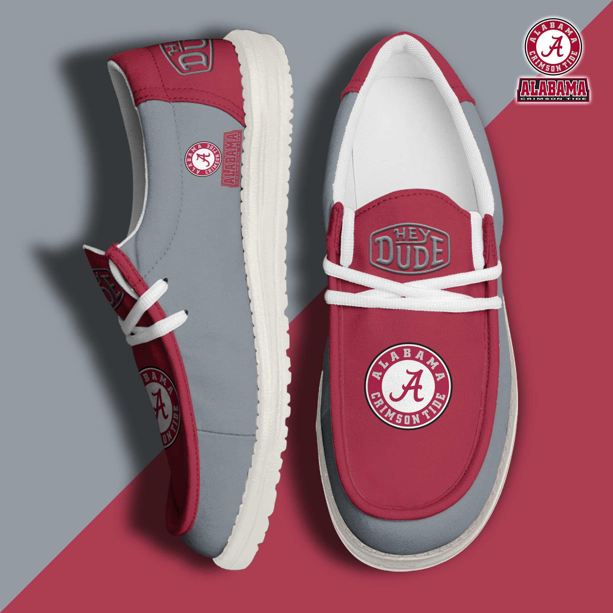 footwearelitealabama crimson tide custom name hey dude shoes ds84o