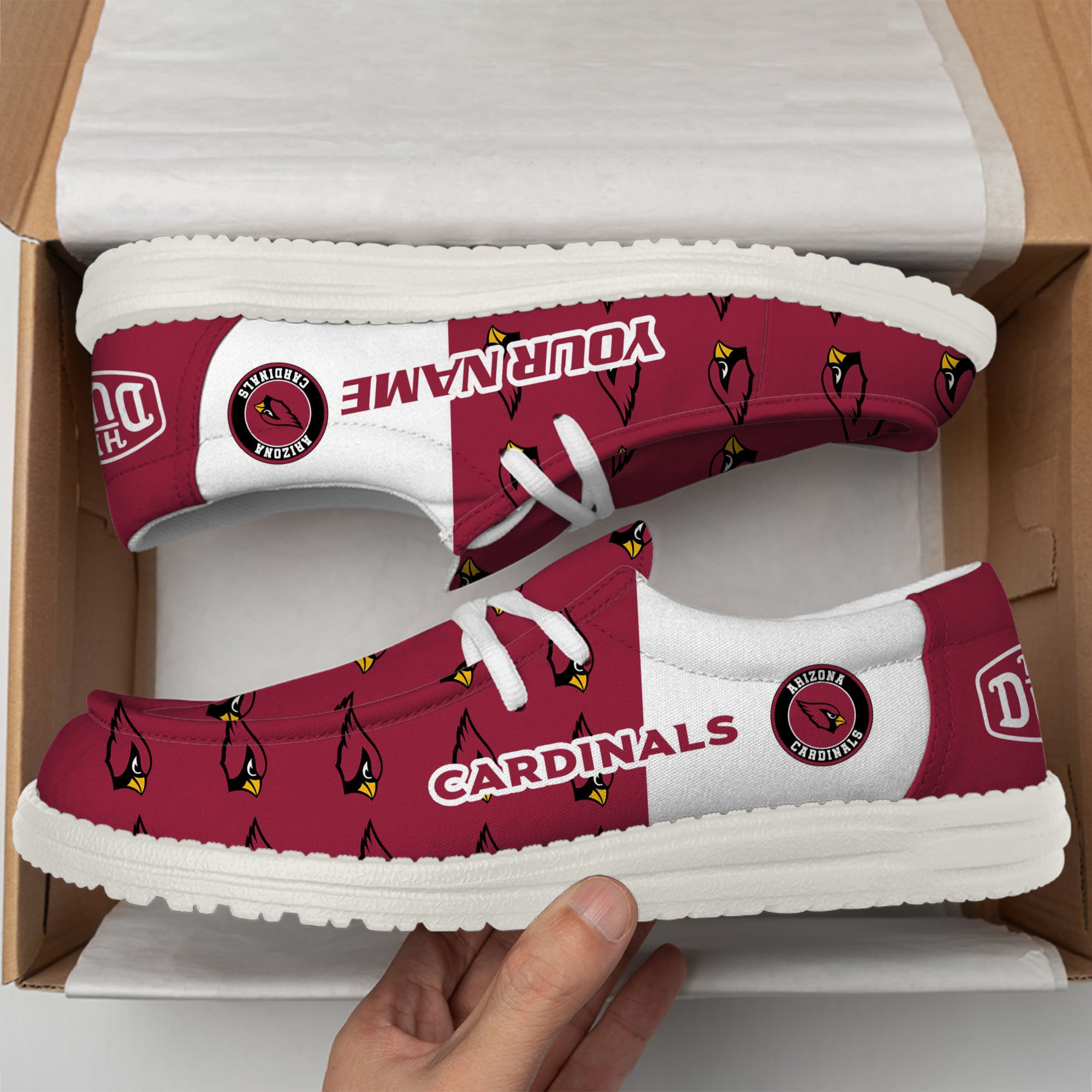 footwearelitearizona cardinals custom name hey dude shoes xep0h