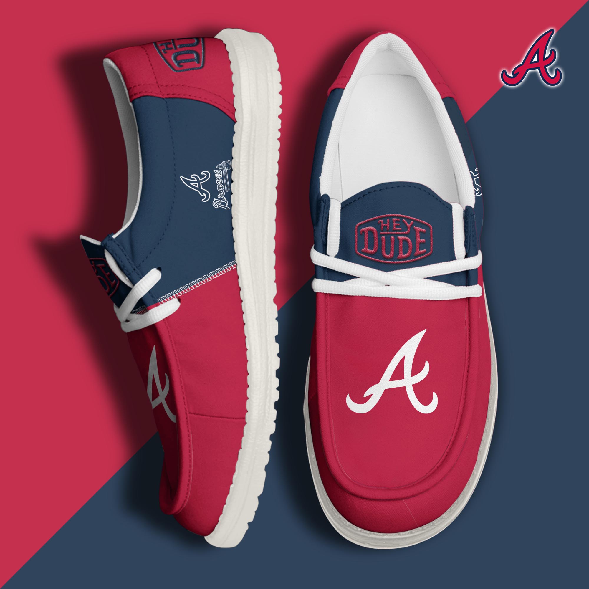 footweareliteatlanta braves custom name hey dude shoes n5en4