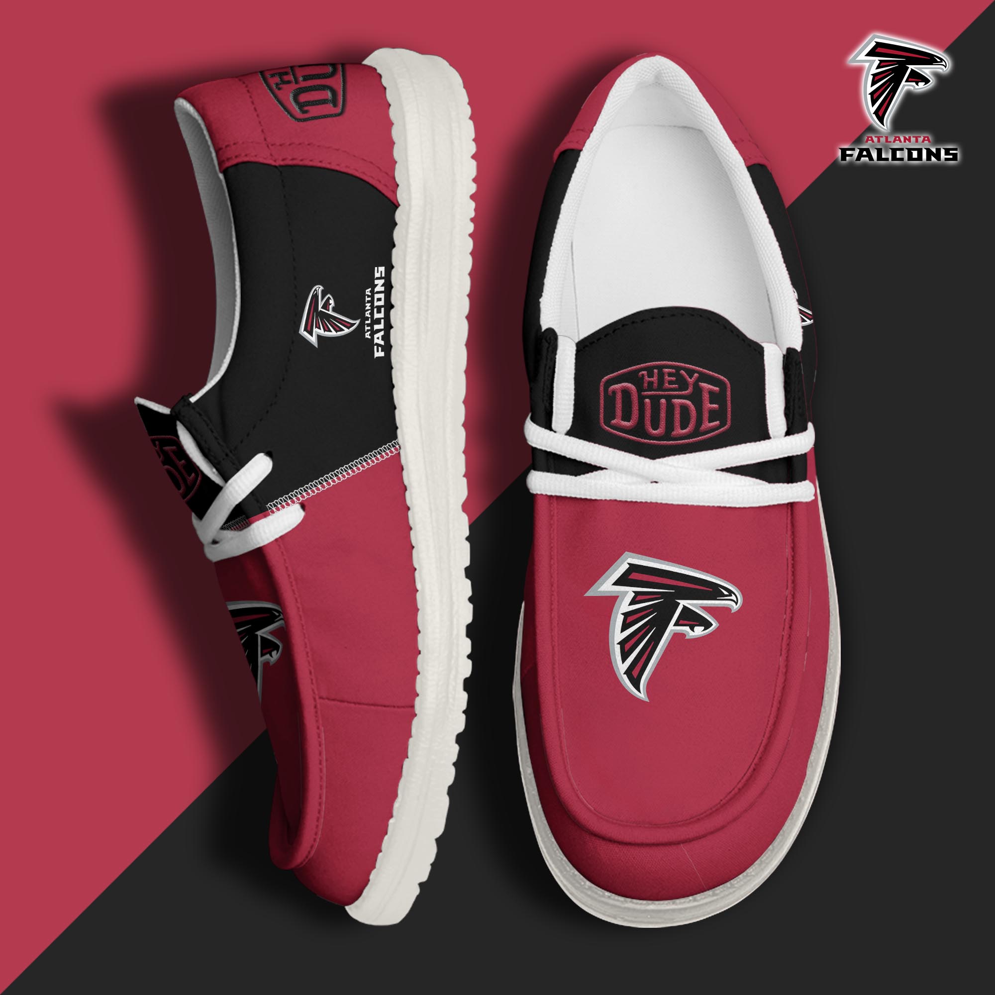 footweareliteatlanta falcons custom name hey dude shoes 4mx84