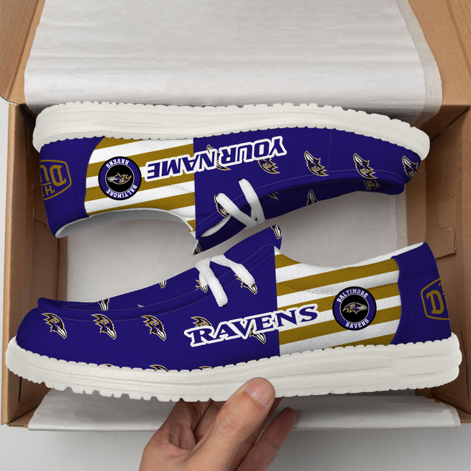 footwearelitebaltimore ravens custom name hey dude shoes 1p5pe