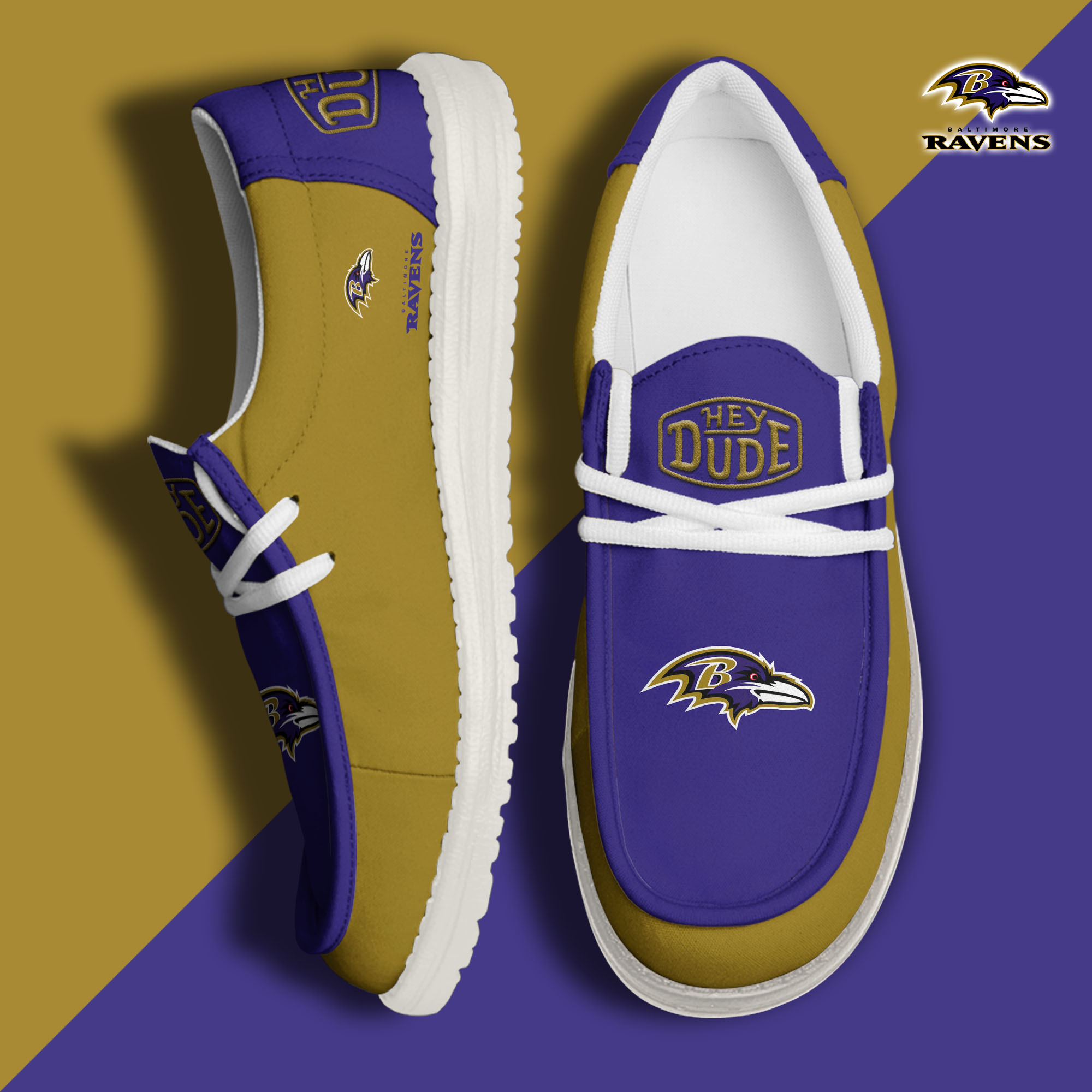 footwearelitebaltimore ravens custom name hey dude shoes ebadb