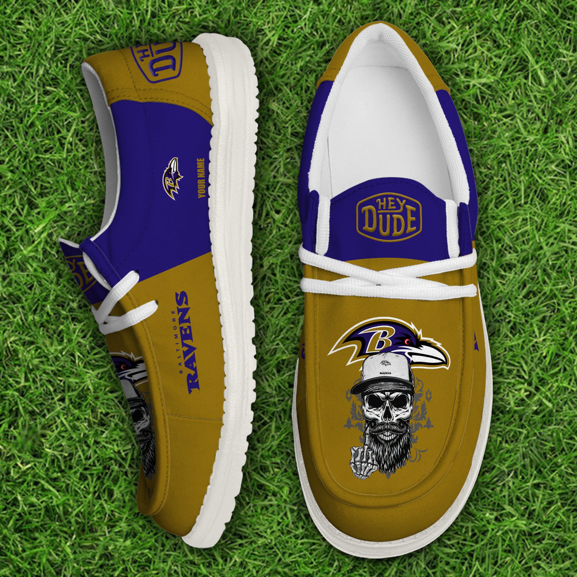 footwearelitebaltimore ravens custom name hey dude shoes l9zcm