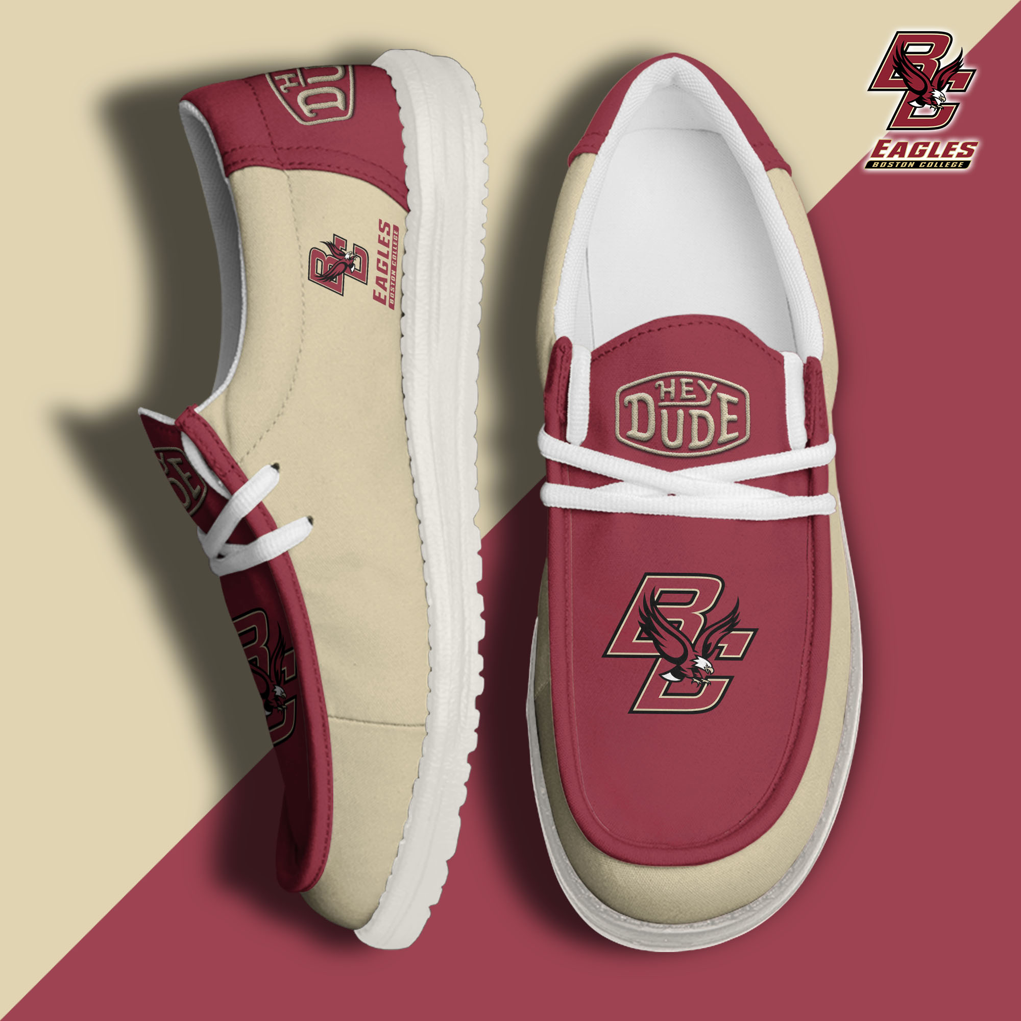 footweareliteboston college eagles custom name hey dude shoes e7ojq