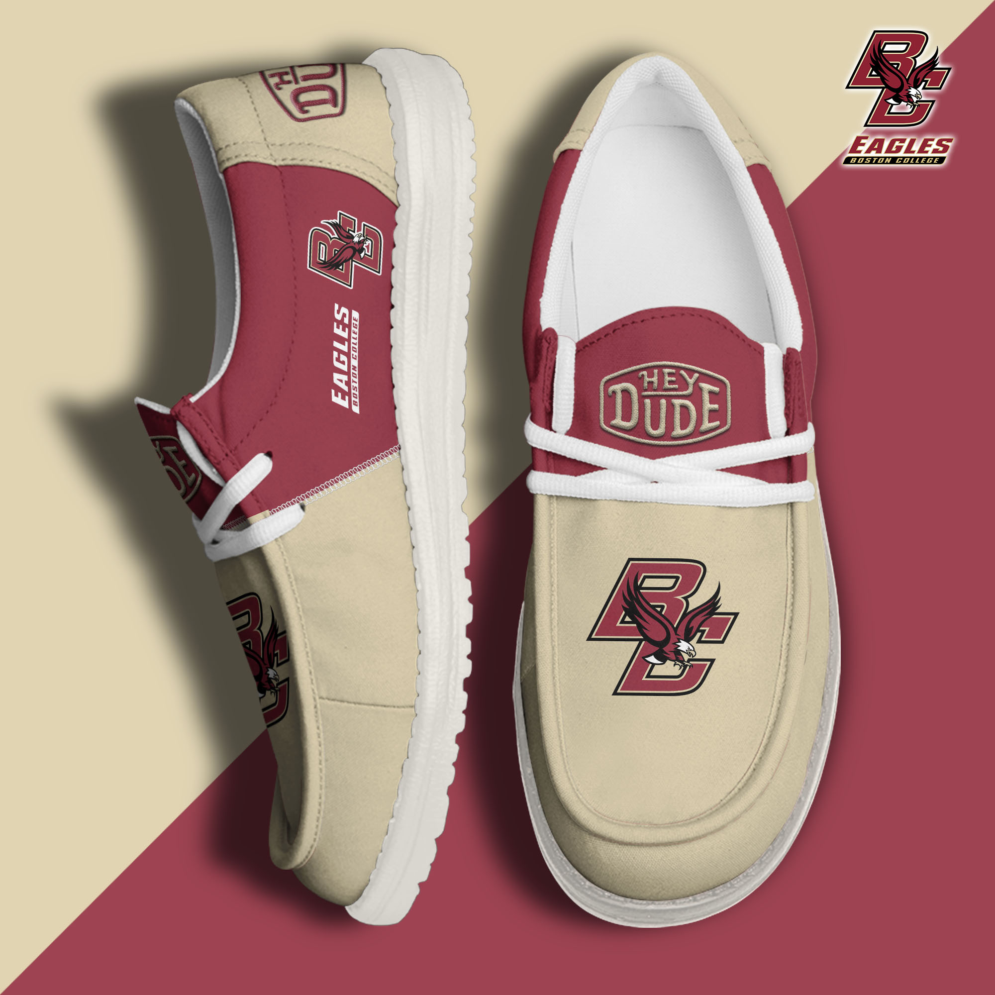 footweareliteboston college eagles custom name hey dude shoes oto1m