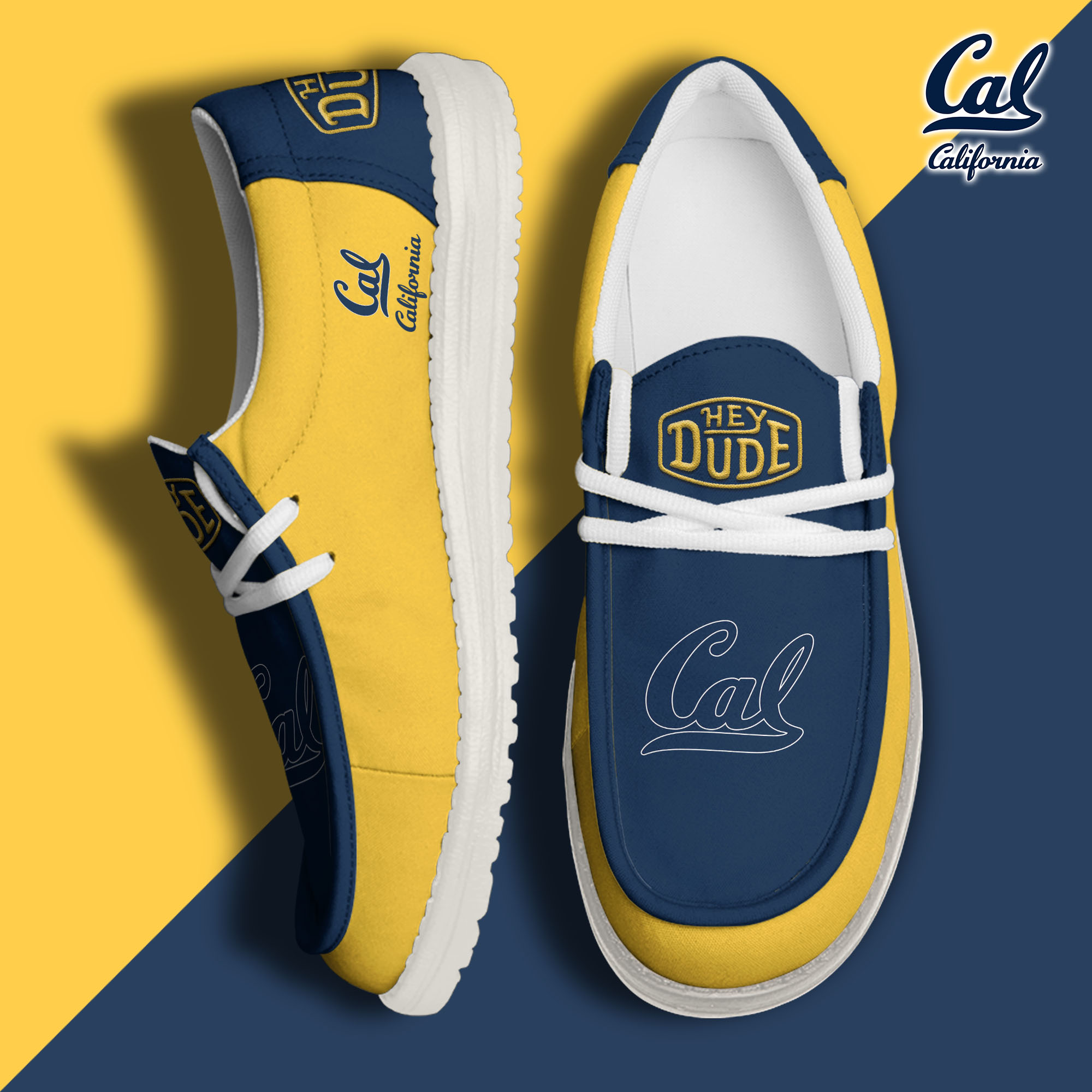 footwearelitecalifornia golden bears custom name hey dude shoes qggqs