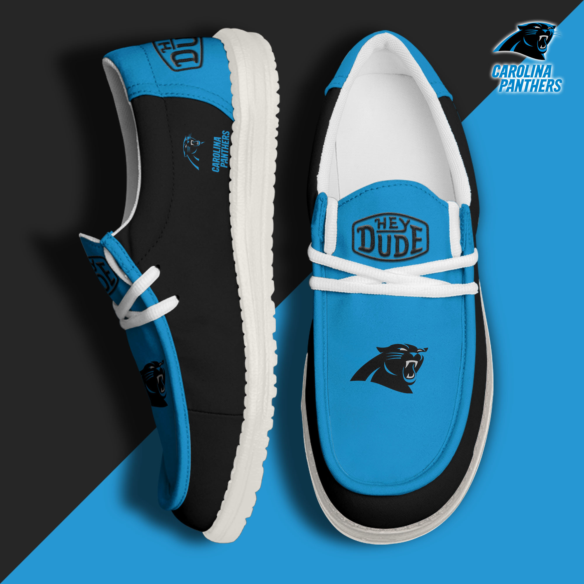 footwearelitecarolina panthers custom name hey dude shoes qzb6m