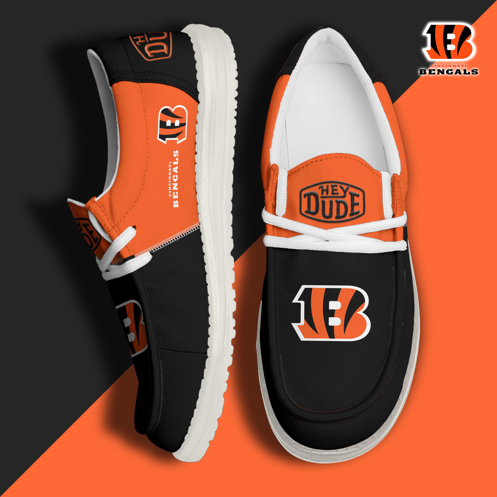 footwearelitecincinnati bengals custom name hey dude shoes kyngv