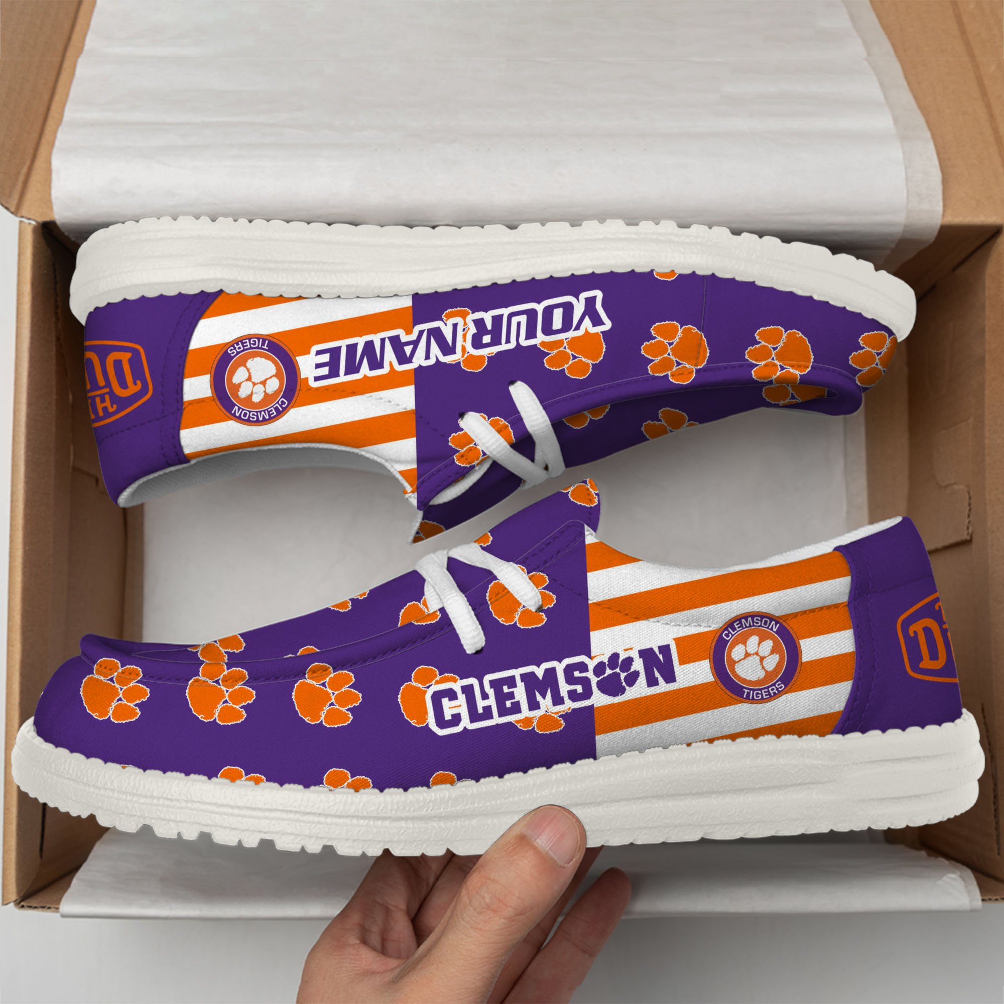 footweareliteclemson tigers custom name hey dude shoes ie0za