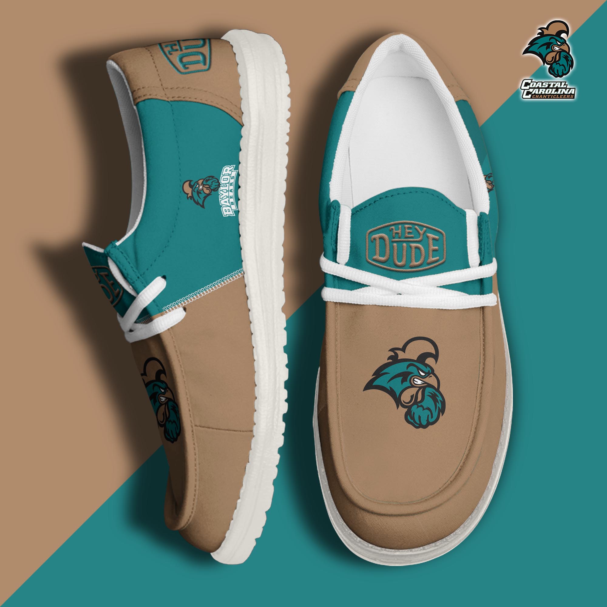 footwearelitecoastal carolina chanticleers custom name hey dude shoes rnkiv